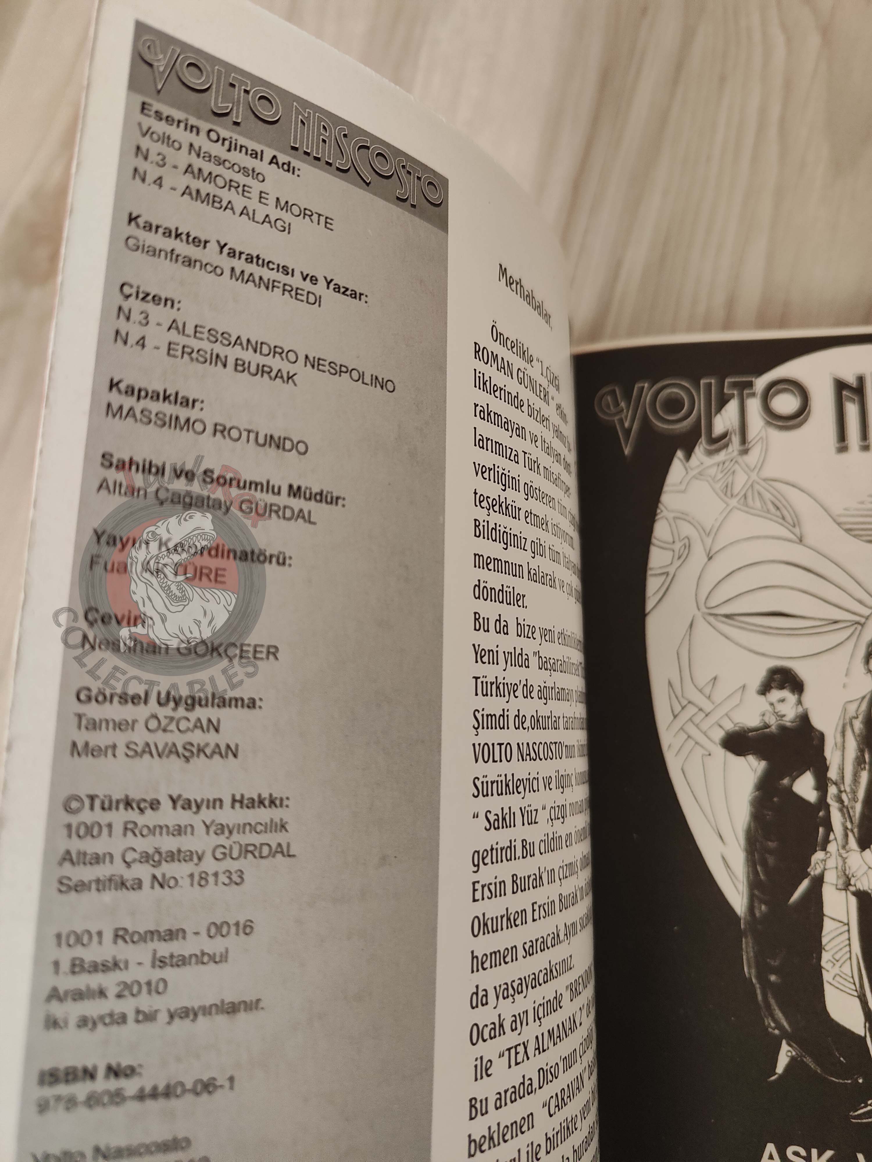 Volto Nascosto Vol #2 Amore e morte Turkish Comic Turkey Bonelli #3 #4