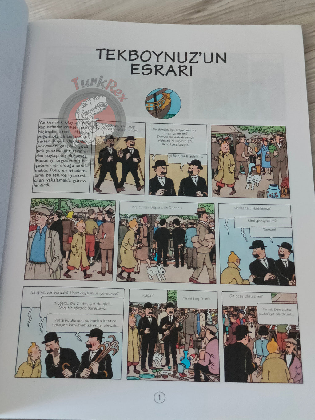 Tintin – The Secret of the Unicorn 1998 Turkish Edition Comic Turkey 2nd YKY