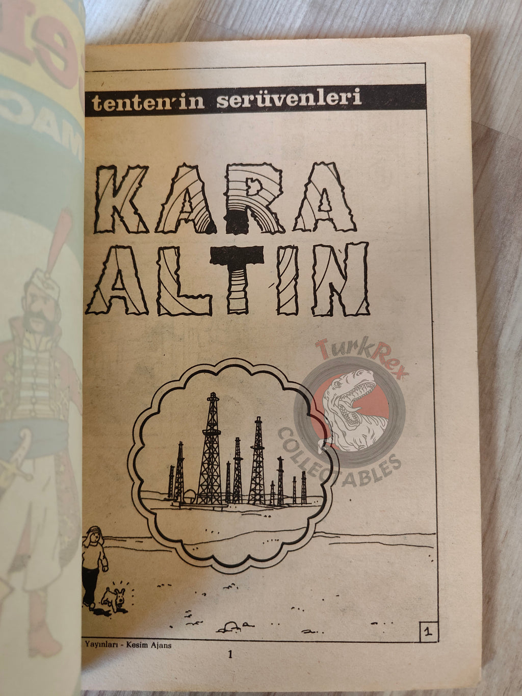 Tintin – Land of Black Gold 1980s Turkish Edition Comic Turkey