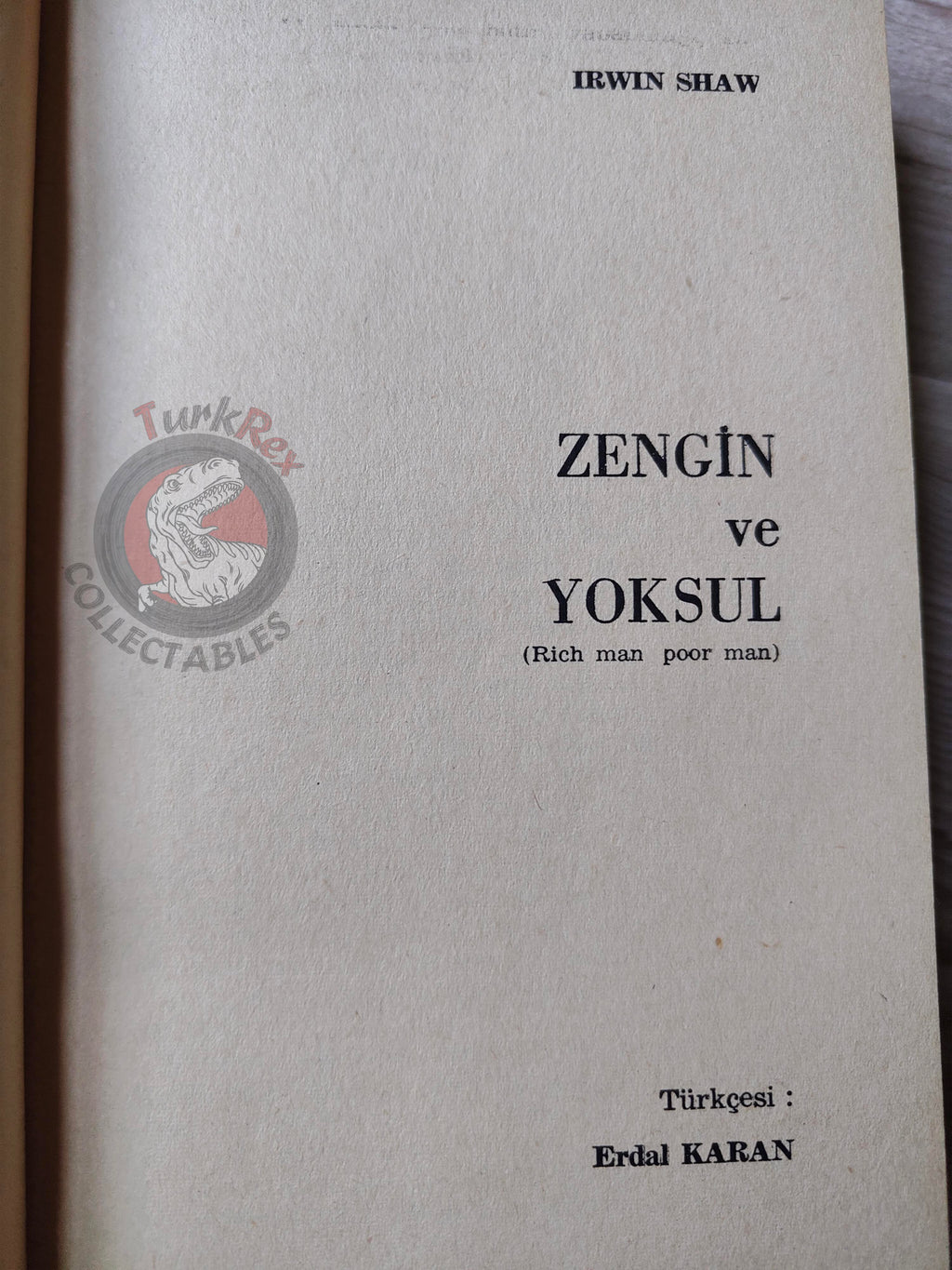 Irwin Shaw – Rich Man, Poor Man 1972 1st Turkish Book Turkey