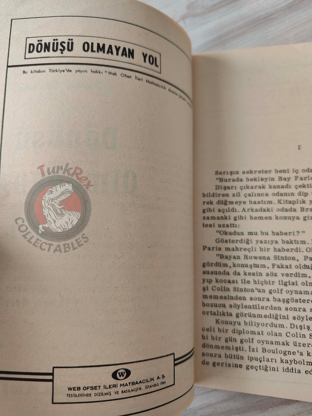 Frank Struan – Nick Farley 1966 1st Turkish Book Turkey