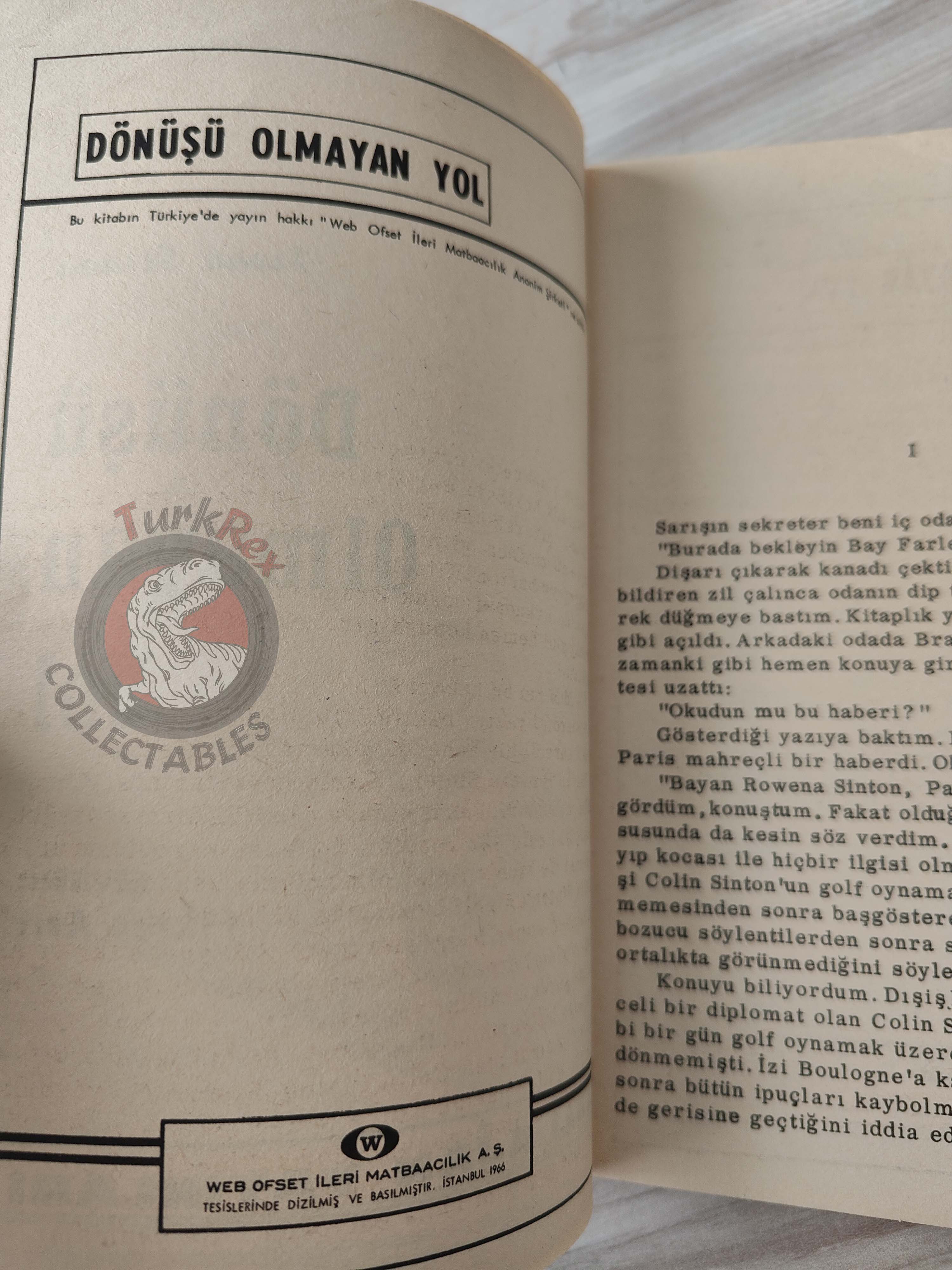 Frank Struan – Nick Farley 1966 1st Turkish Book Turkey