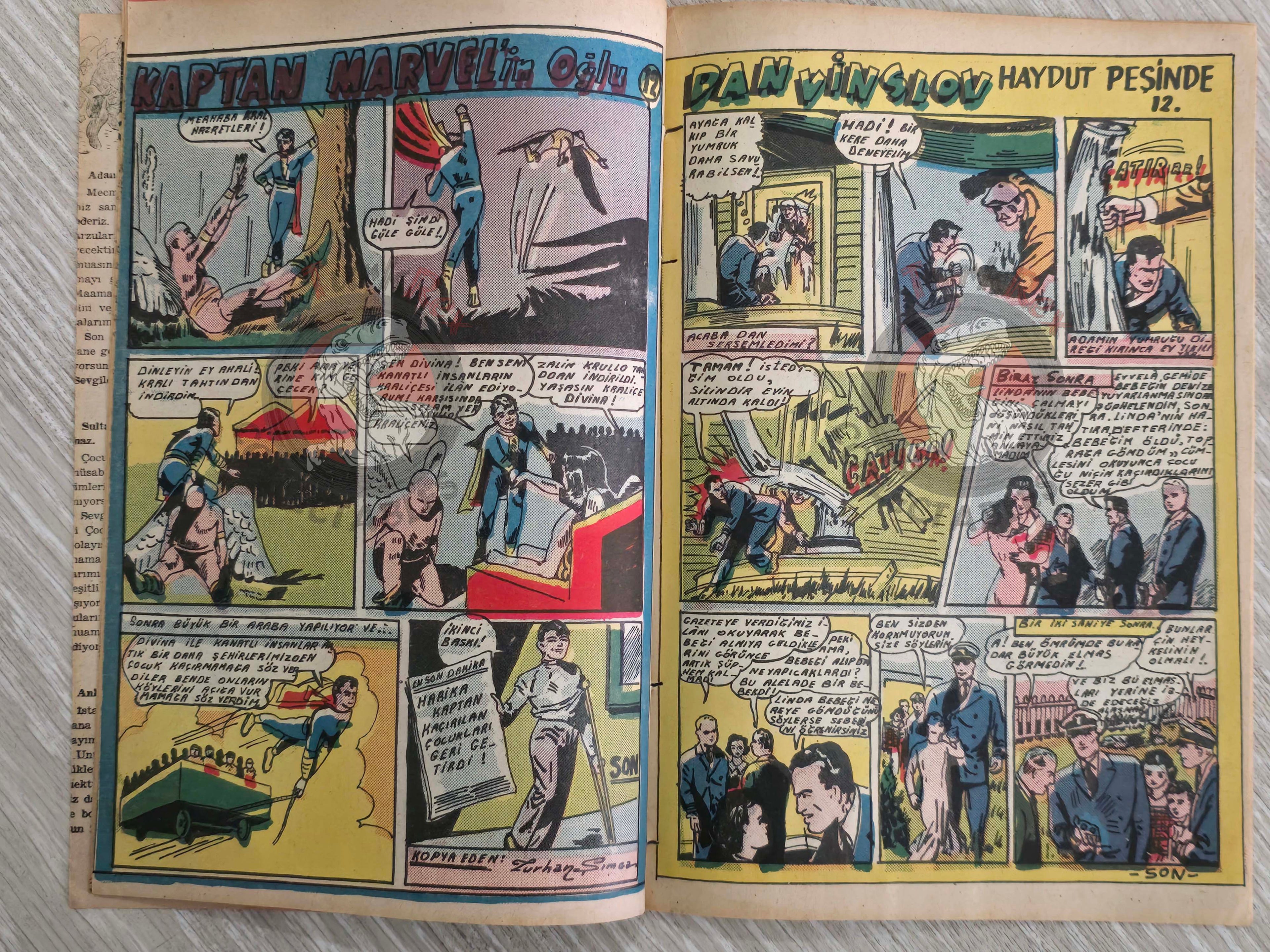 Çocuk Alemi #29 Captain Marvel Jr 1947 Don Winslow of the Navy Turkish Comic Turkey
