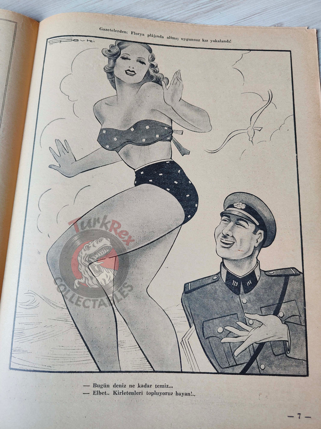 Akbaba 1943 Humor Magazine Turkish Turkey The Barrel of War Germany WW2 era Russia Ukraine