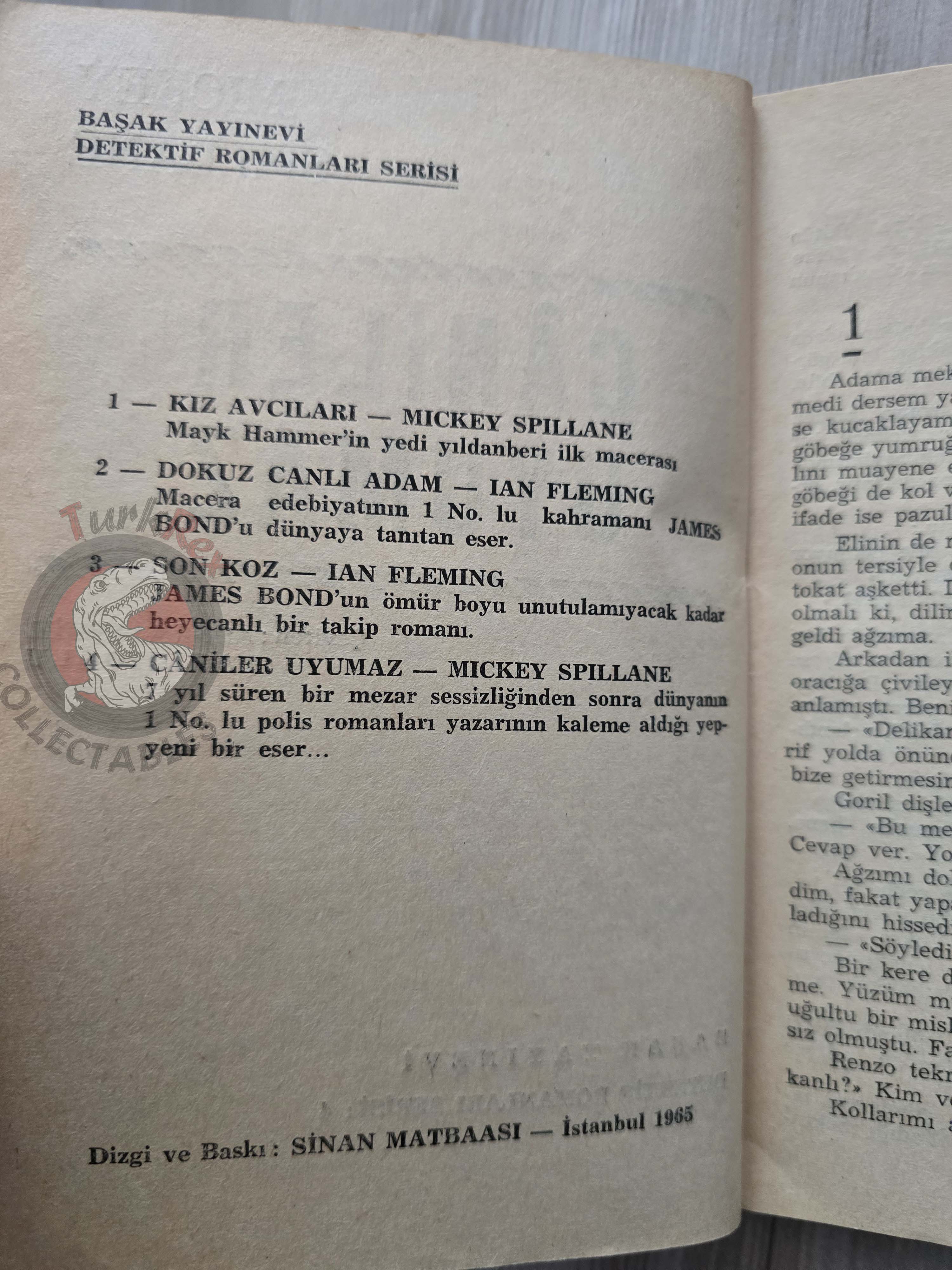 Mickey Spillane – You Are the Target 1965 1st Turkish Book Turkey