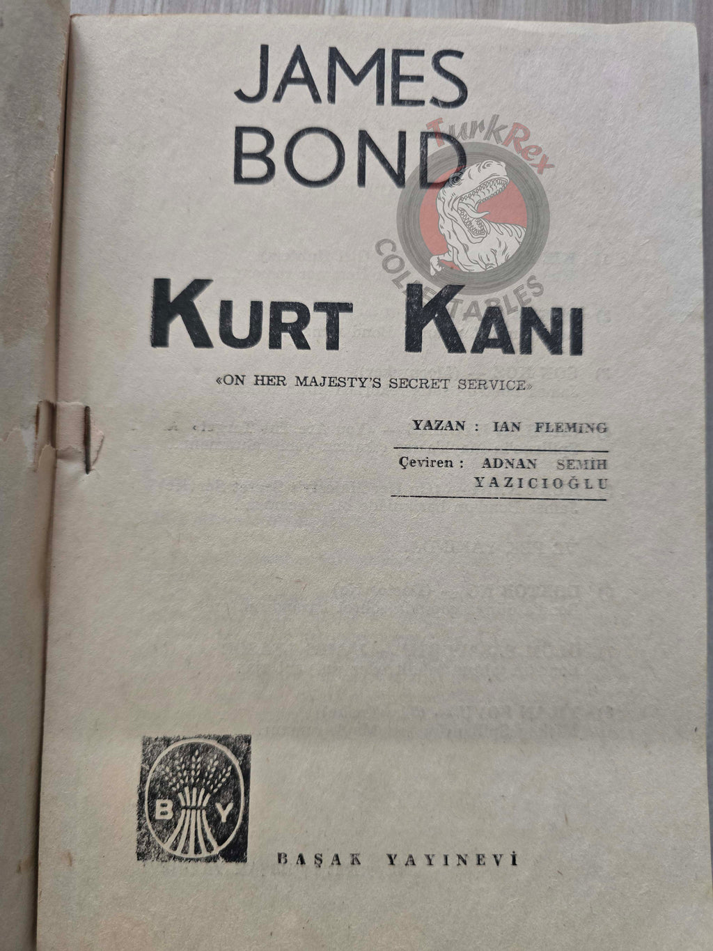 James Bond - On Her Majesty’s Secret Service 1965 1st Turkish Book Turkey Ian Fleming