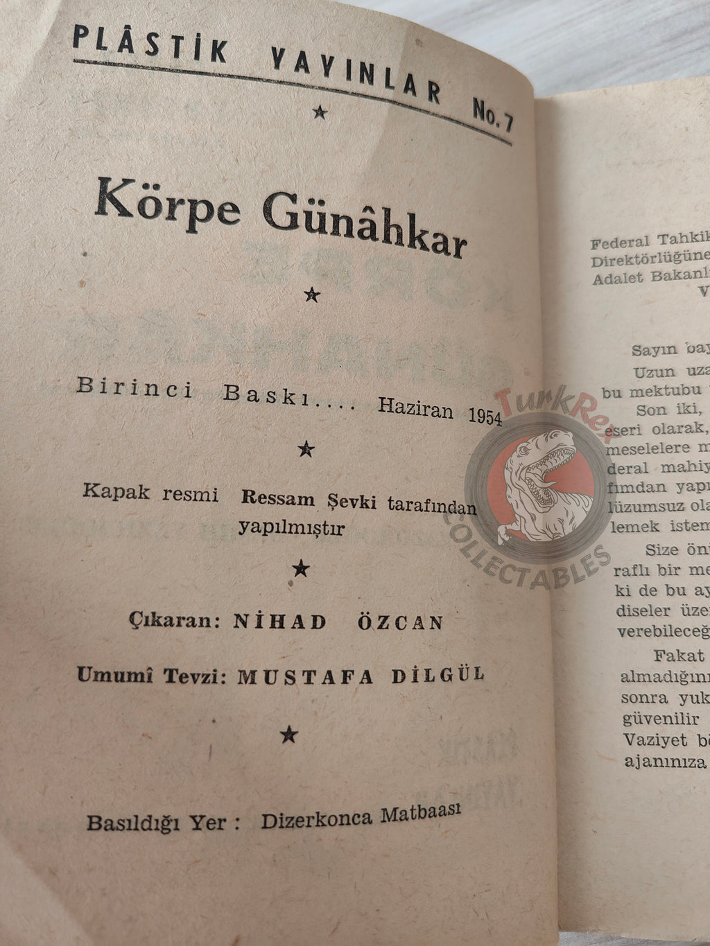 Peter Cheyney – Sinister Errand 1954 1st Turkish Book Turkey