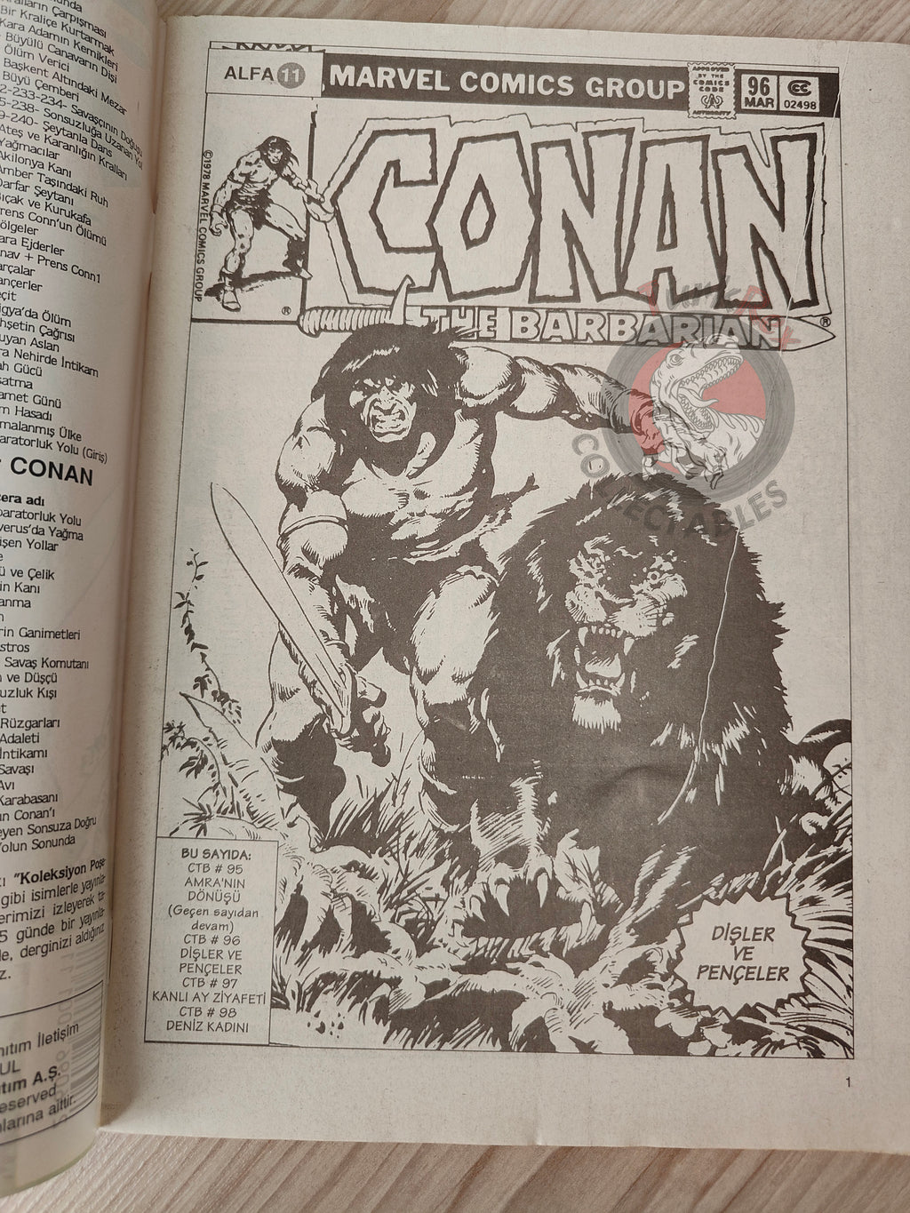 Conan The Barbarian #11 2001 Turkish Comic Turkey #96 #97 #98
