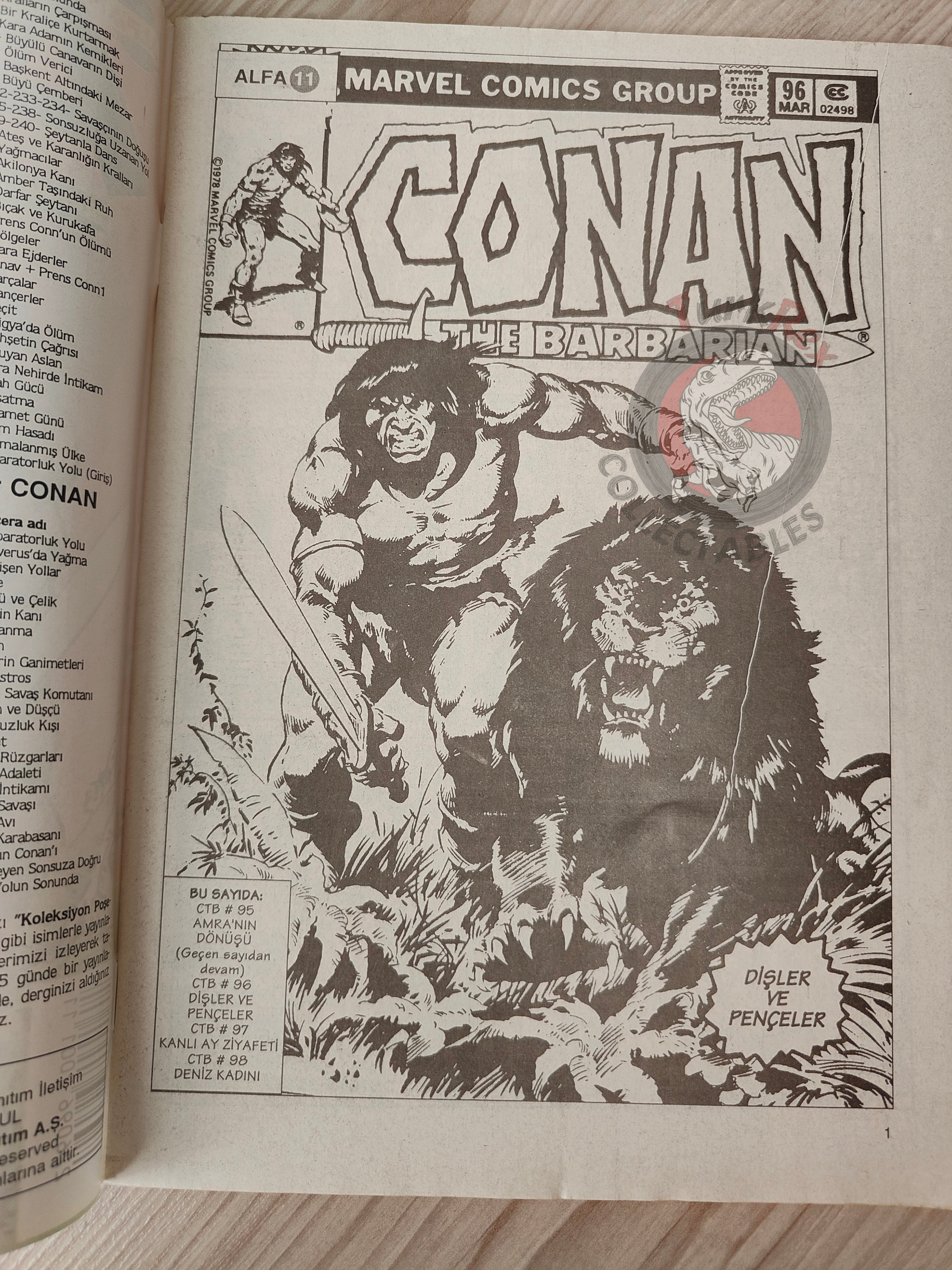 Conan The Barbarian #11 2001 Turkish Comic Turkey #96 #97 #98