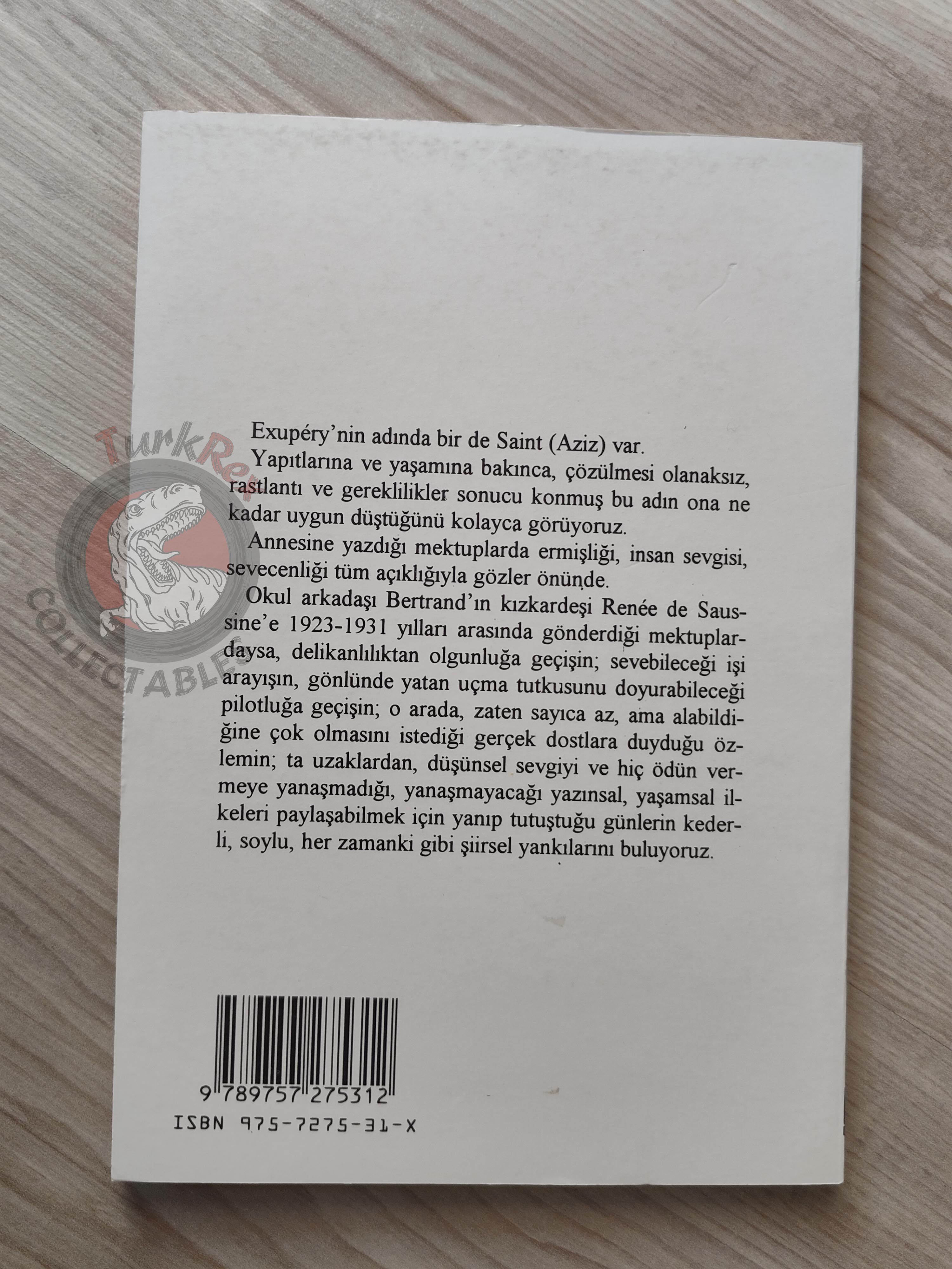 Antoine de Saint-Exupéry – Lettres A Sa Mere - de Jeunesse 1996 Turkish Book Turkey