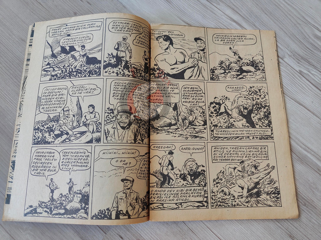 1001 Özel #119 1954 Tarzan and the Veiled Man Turkish Comic Mag Turkey