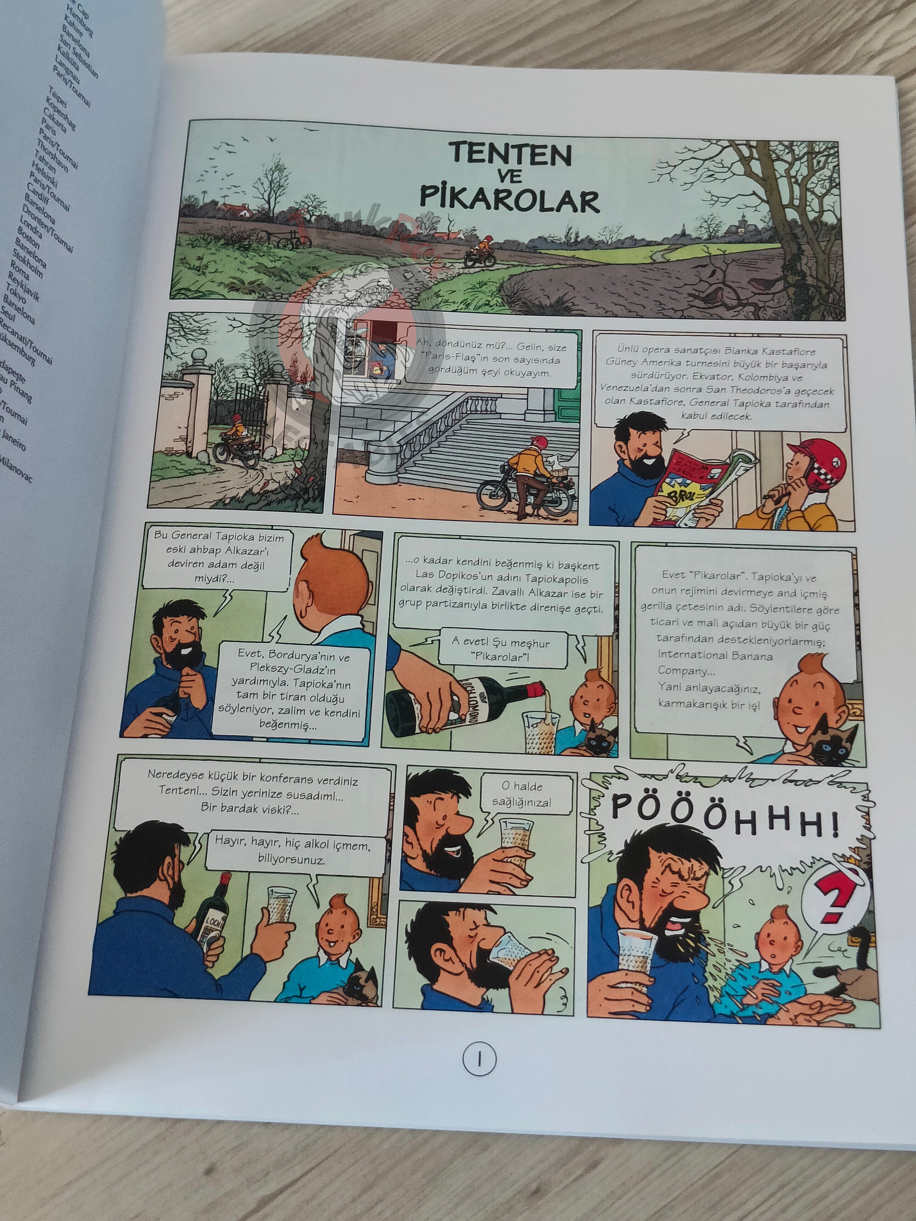 Tintin – Tintin and the Picaros 1998 Turkish Edition Comic Turkey 2nd YKY