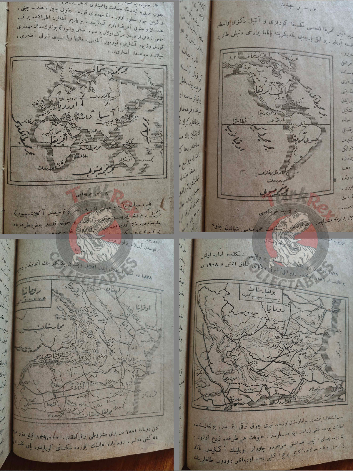 Faik Sabri – Geography and Math Lessons Ottoman Textbook 1916 Empire with many Maps Europe Asia
