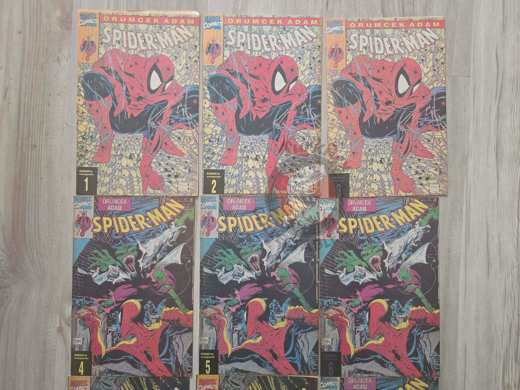 Spider-Man Complete Set 12 issues 1990s Turkish Comic Turkey  Todd McFarlane #1 to #7