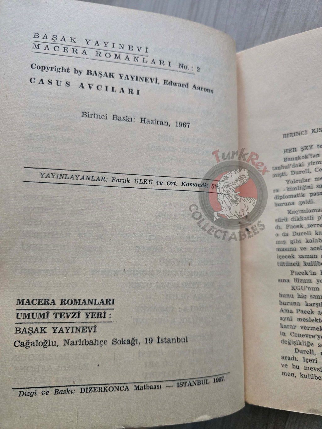 Edward Aarons – Sam Durell Assignment Black Viking 1967 1st Turkish Book Turkey