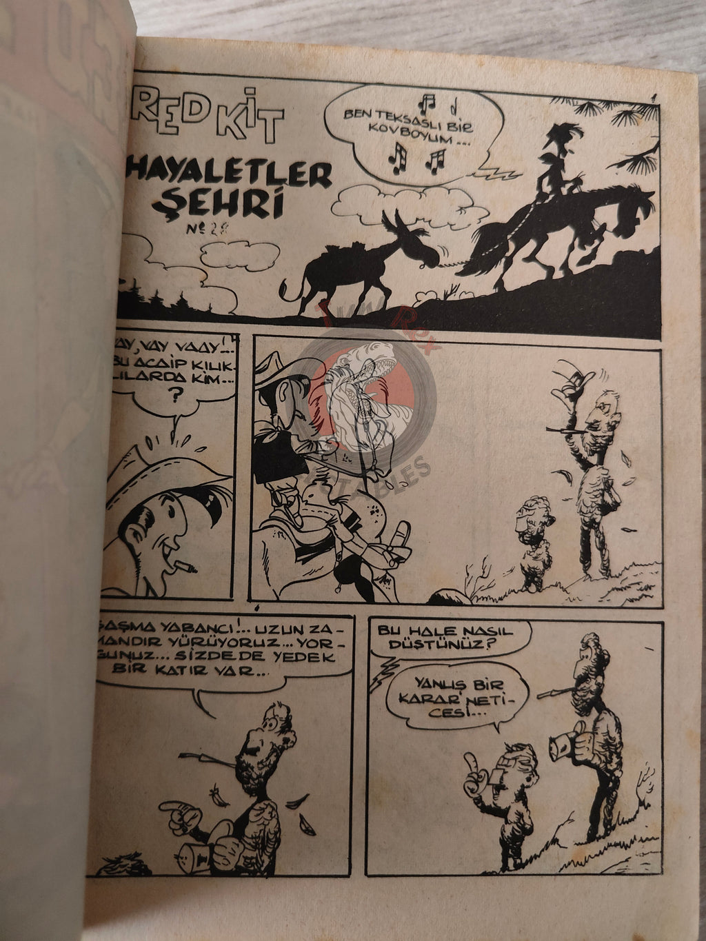 Lucky Luke #10 La Ville Fantôme 1972 Turkish Comic Turkey Gil Jourdan Gaston