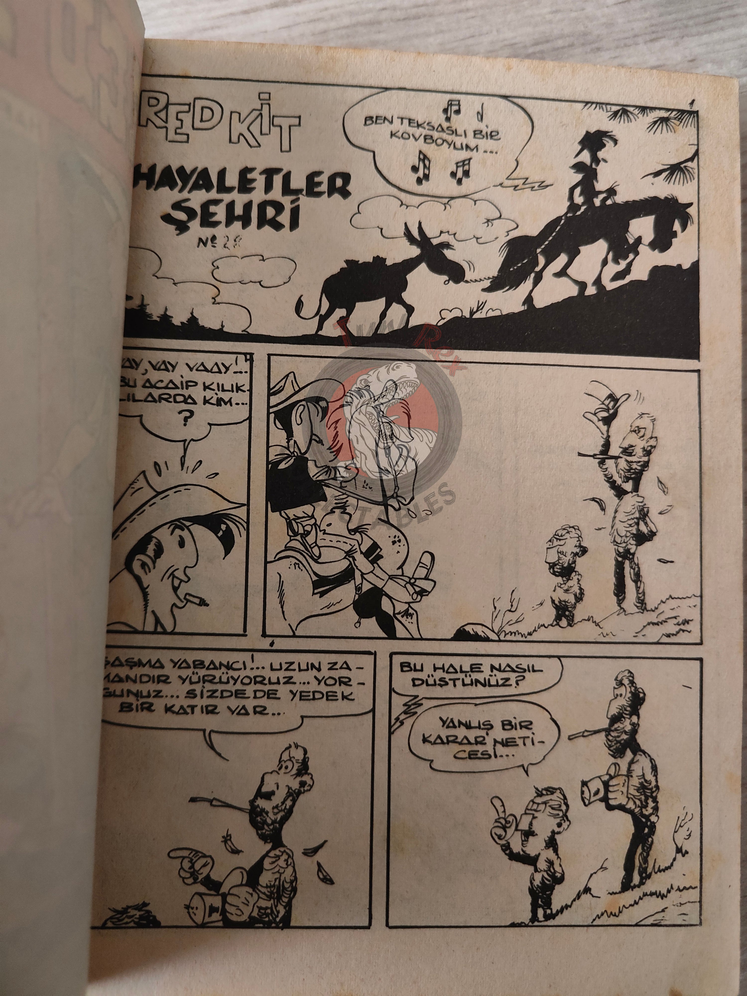 Lucky Luke #10 La Ville Fantôme 1972 Turkish Comic Turkey Gil Jourdan Gaston