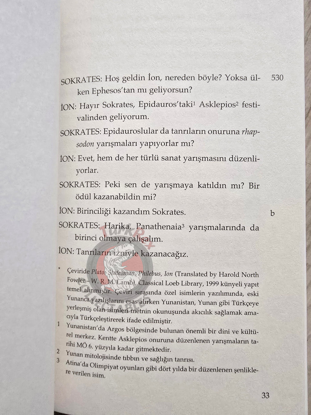 Plato – Ion 2017 Turkish Book Turkey