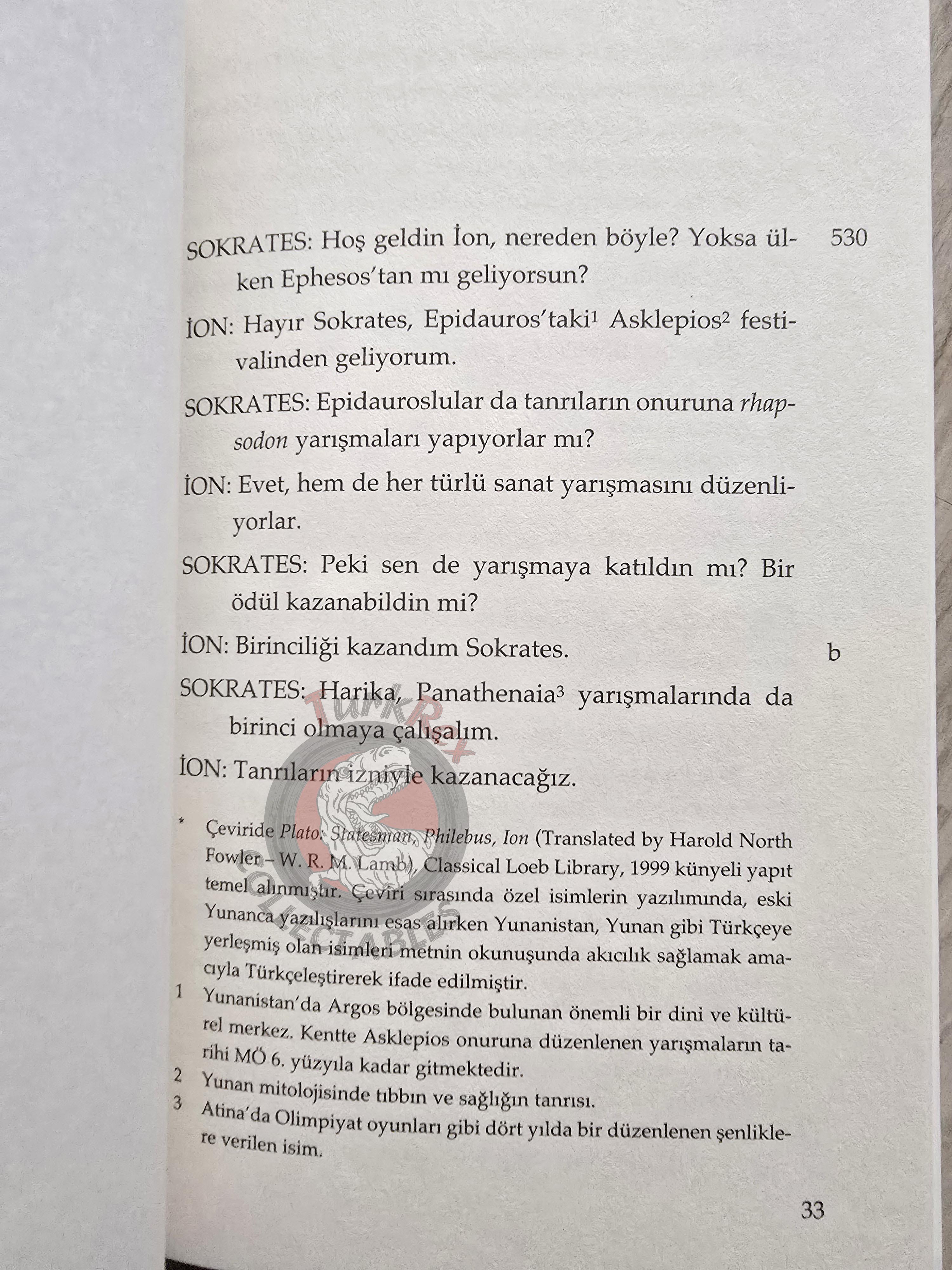 Plato – Ion 2017 Turkish Book Turkey
