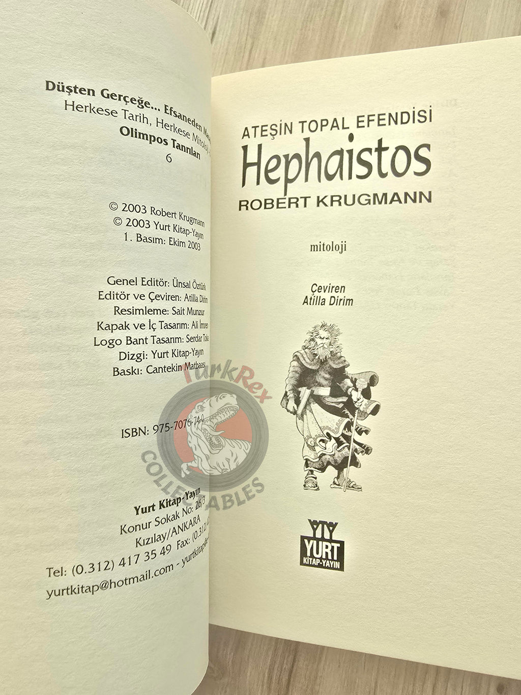 Hephaestus – Robert Krugmann 2003 Turkish Book Turkey Illustrated by Turkish Artist