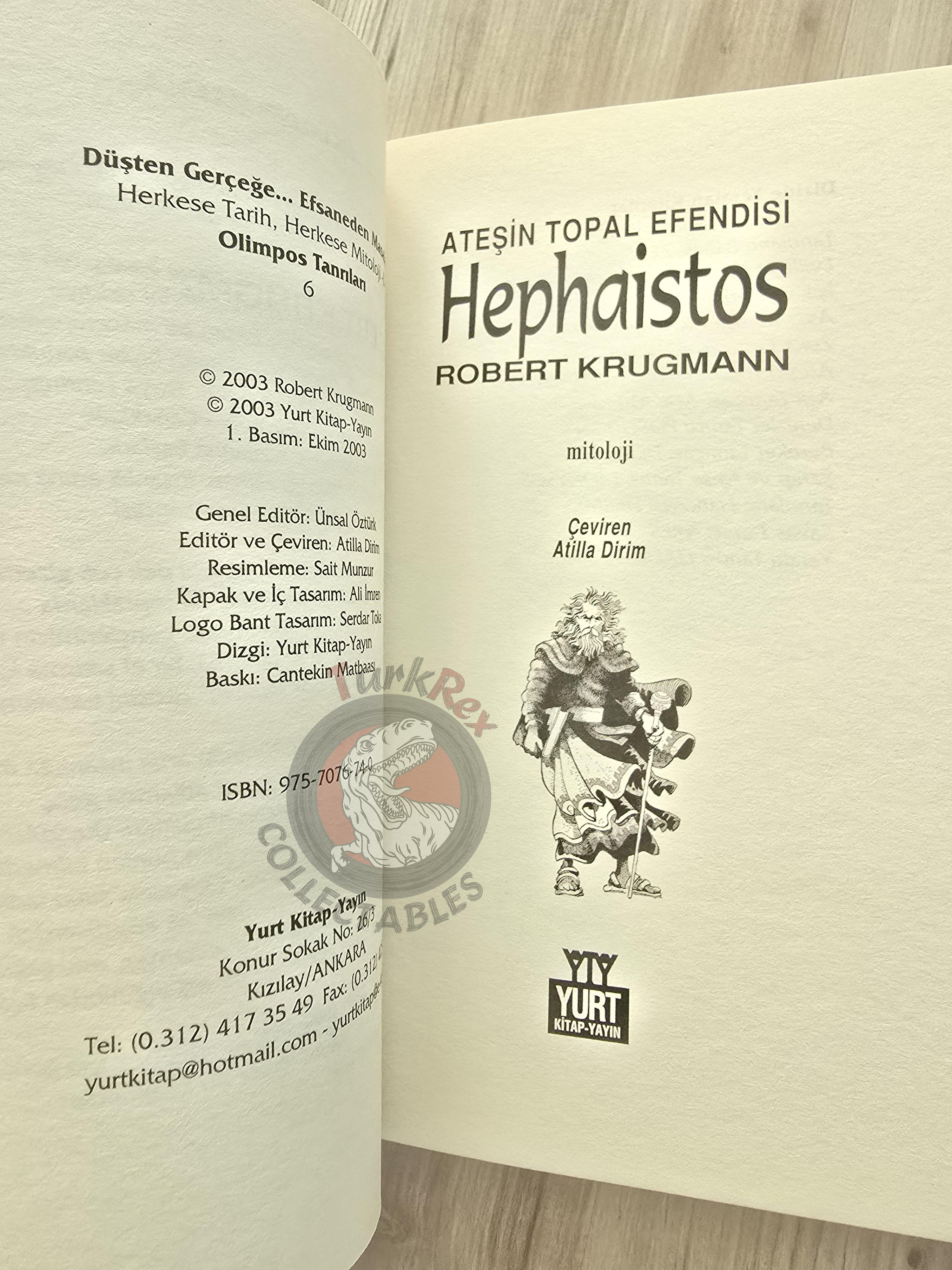 Hephaestus – Robert Krugmann 2003 Turkish Book Turkey Illustrated by Turkish Artist