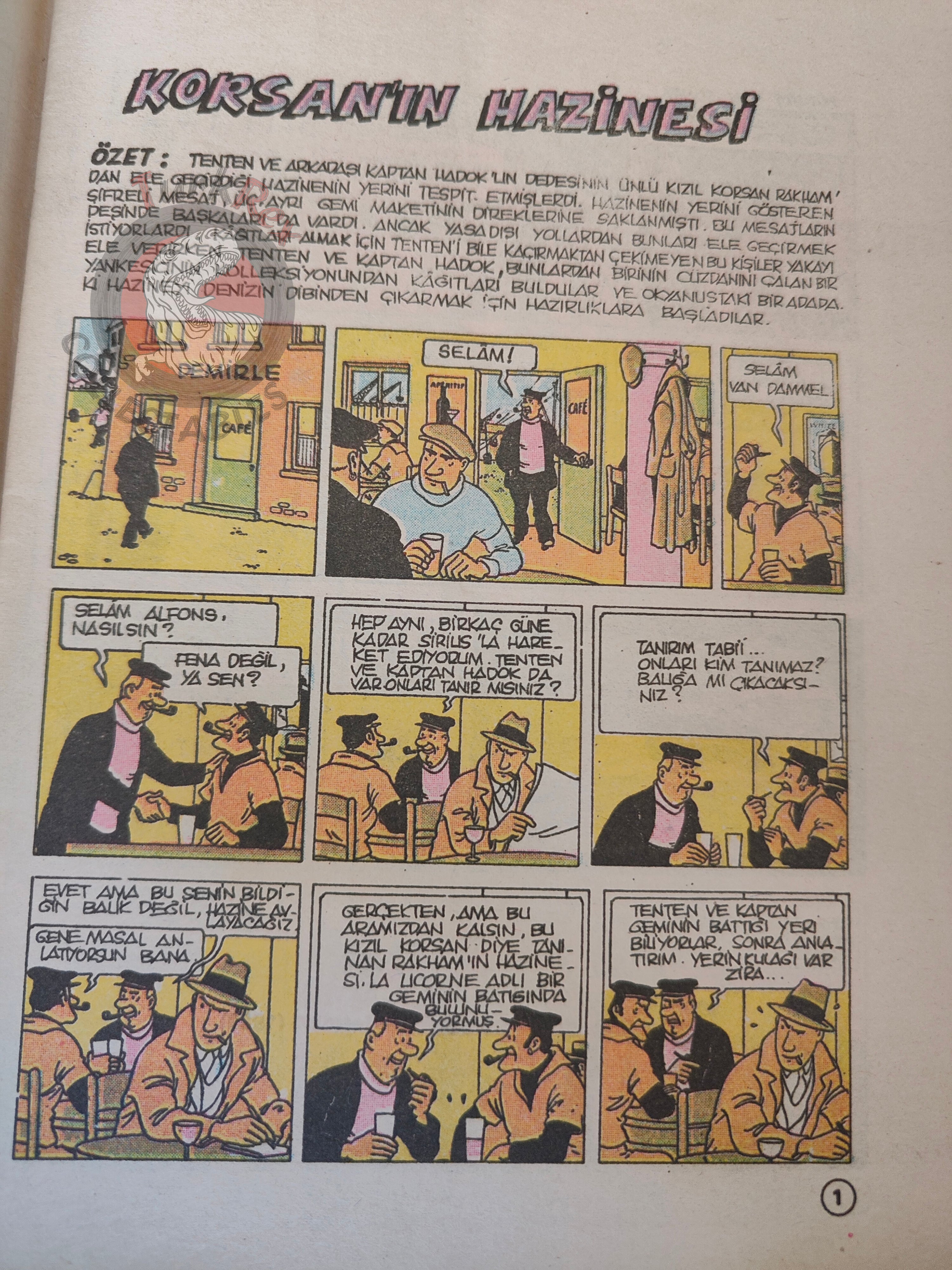 Tintin – Red Rackham's Treasure 1989 Turkish Edition Comic Turkey