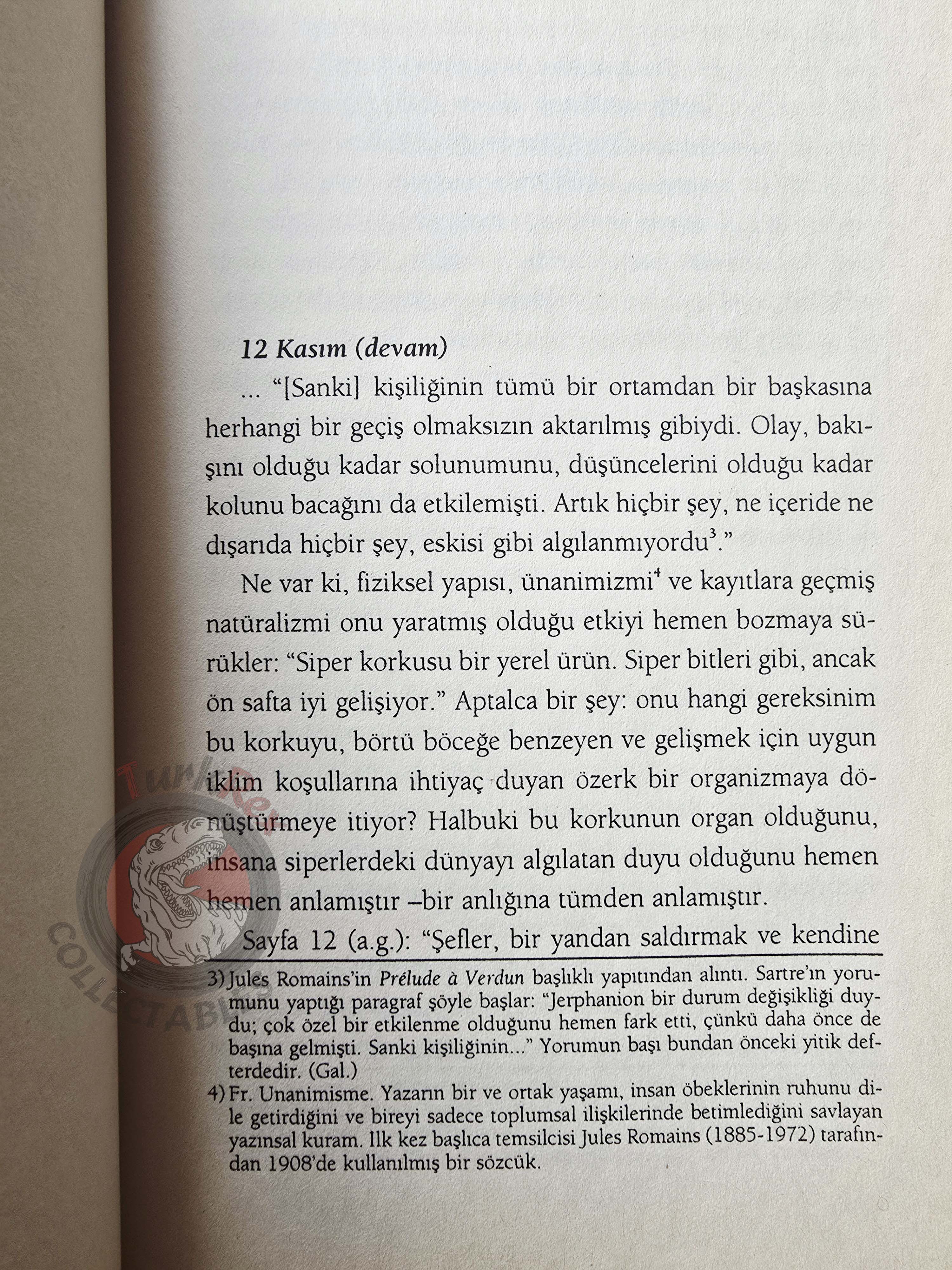 Jean-Paul Sartre – War Diaries 2006 Turkish Book Turkey