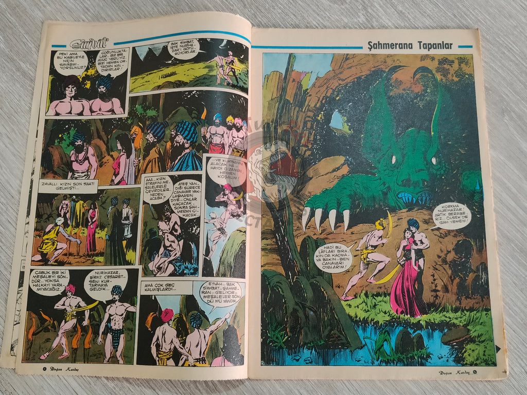 Doğan Kardeş 1971 Magazine #36 Turkish Comic Turkey Sinbad the Sailor Alice In Wonderland