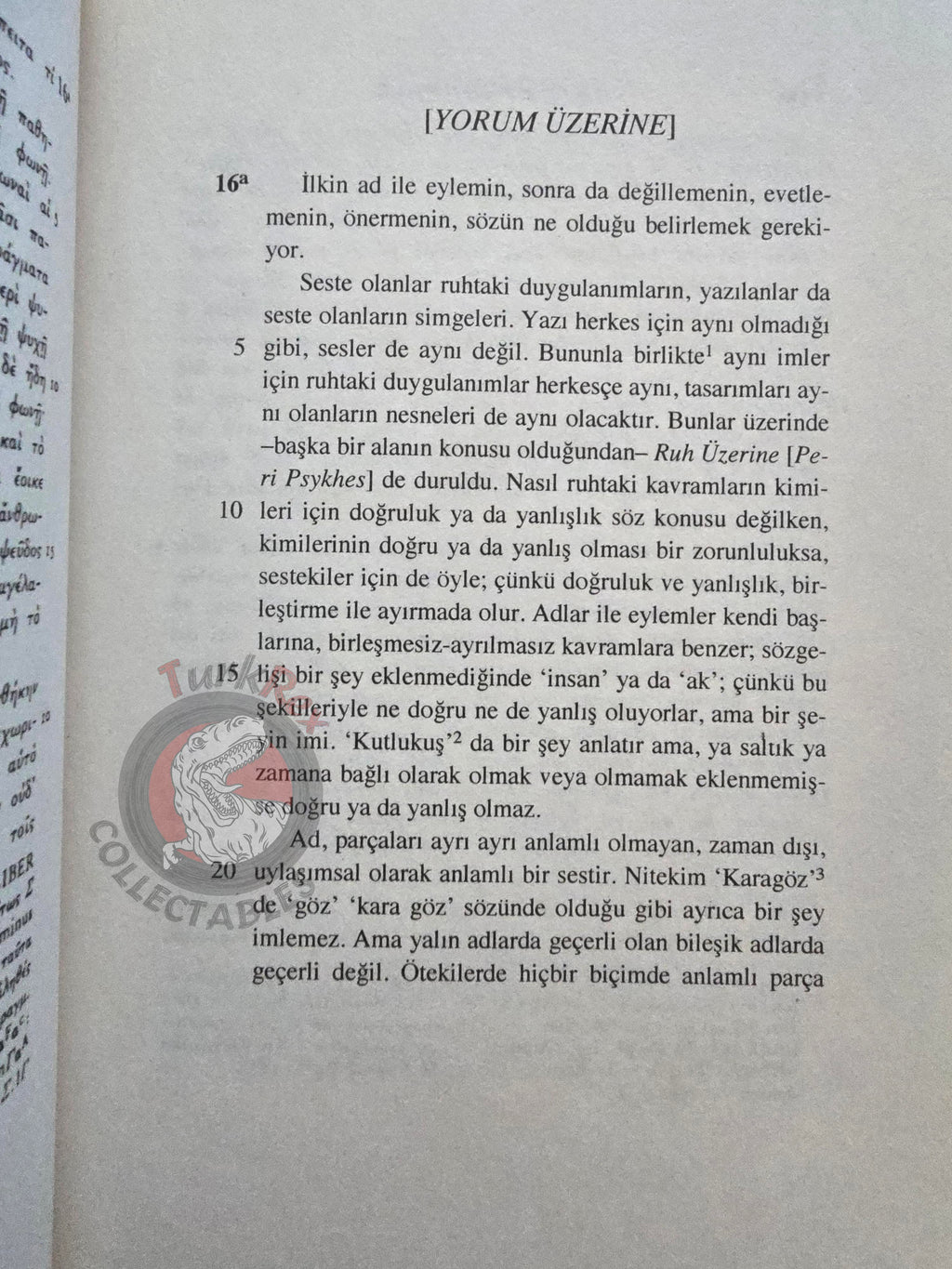 Aristotle – On Interpretation 2002 Turkish Book Turkey