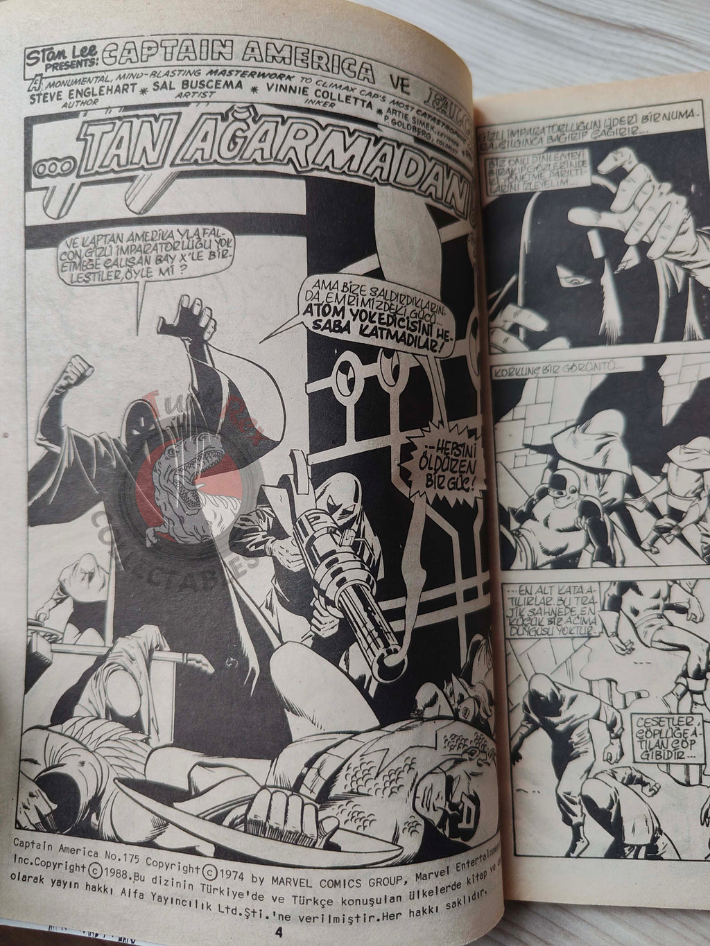 Captain America – Issue #6 1988 Turkish Comic Turkey #175 #176 #177 #178