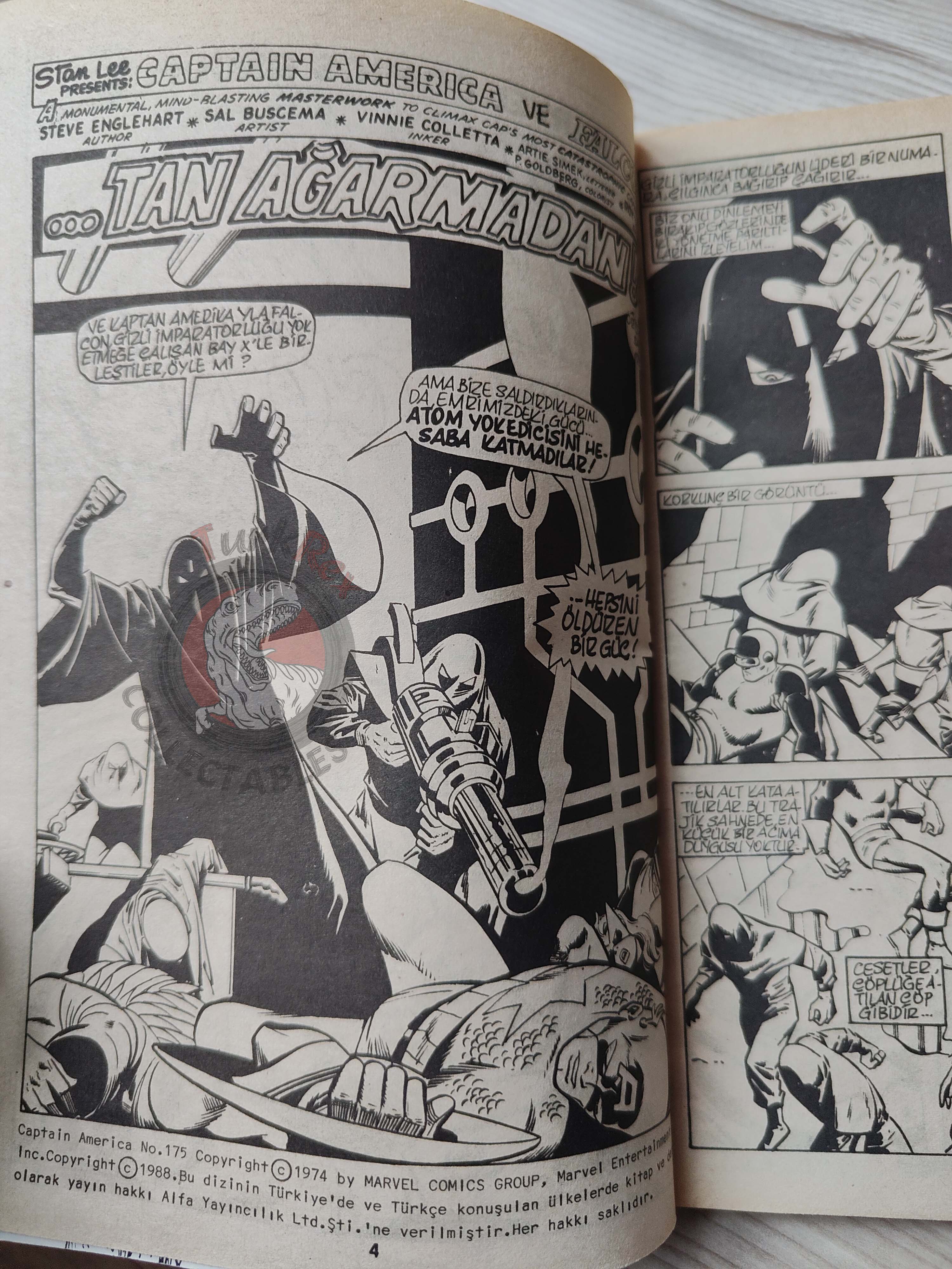 Captain America – Issue #6 1988 Turkish Comic Turkey #175 #176 #177 #178
