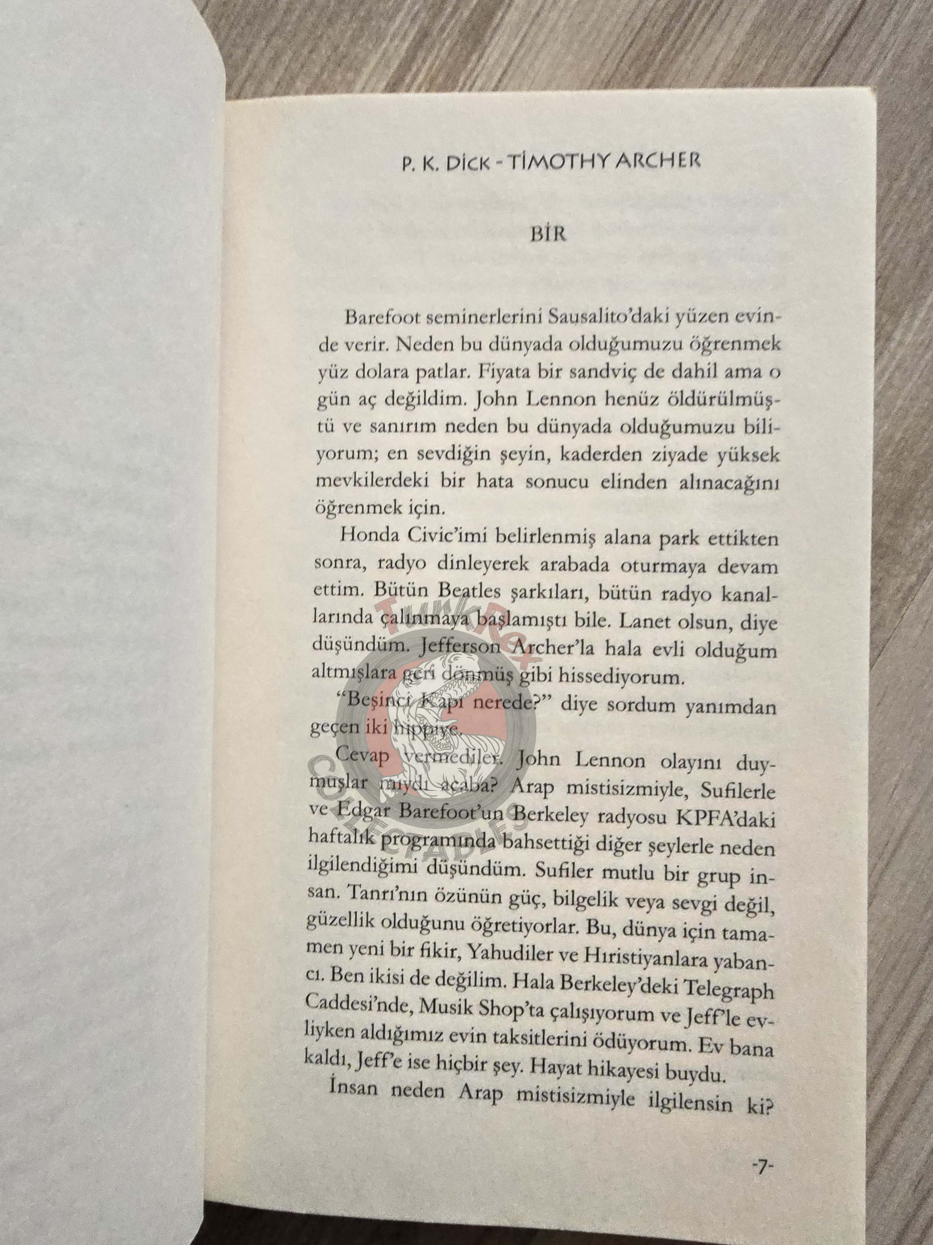 Philip K. Dick – The Transmigration of Timothy Archer 2016 Turkish Book Turkey