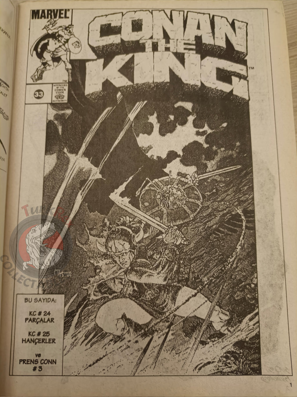 Kral Conan #33 King Conan #24 #25 Turkish Comic Turkey Frank Frazetta Prince Conn