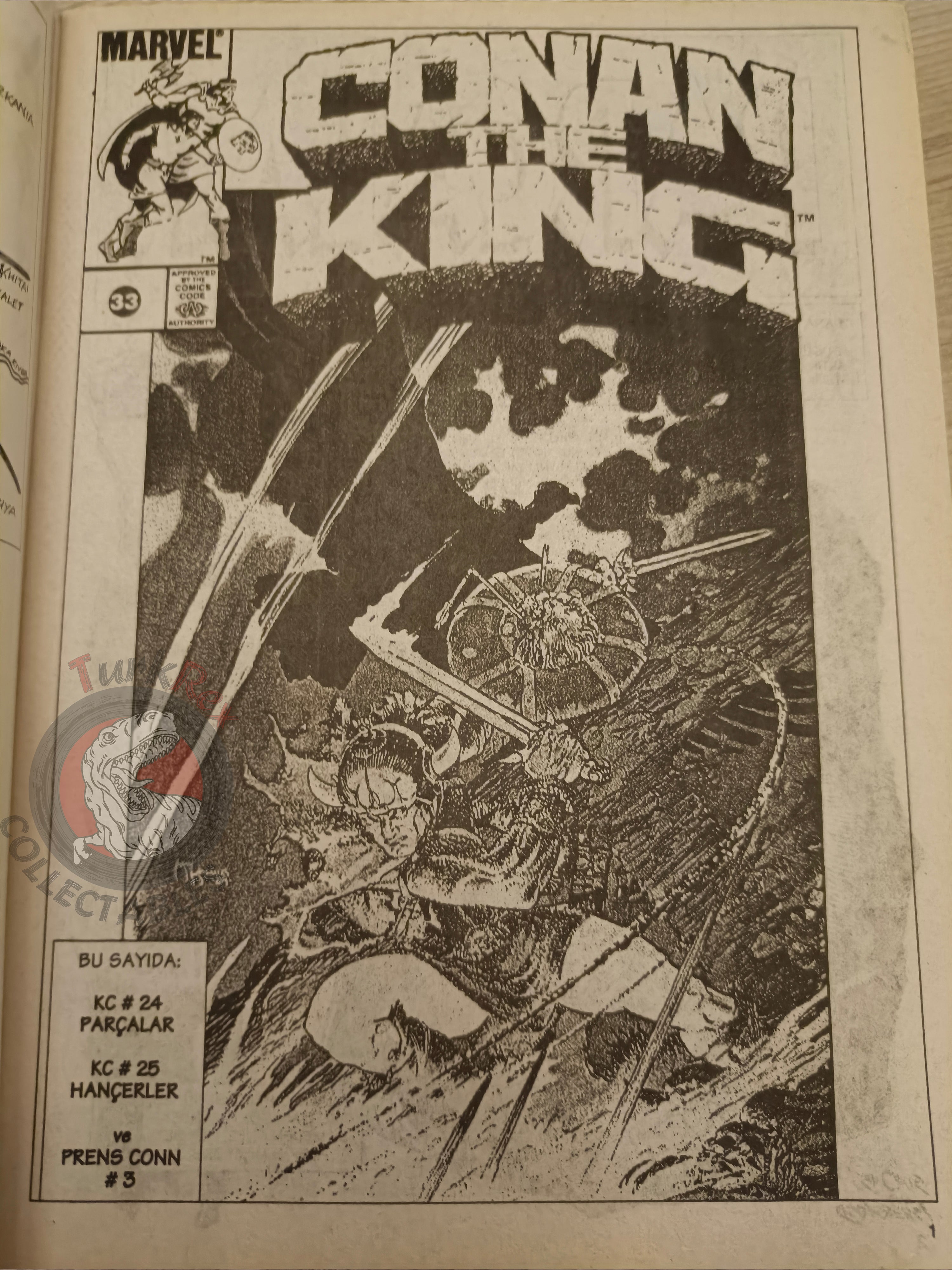 Kral Conan #33 King Conan #24 #25 Turkish Comic Turkey Frank Frazetta Prince Conn