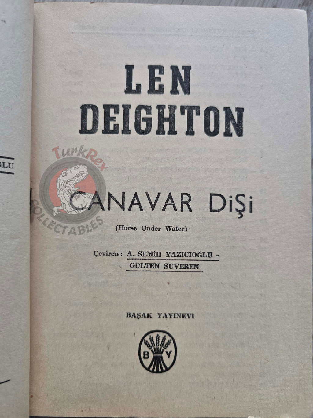 Len Deighton – Horse Under Water 1966 1st Turkish Book Turkey