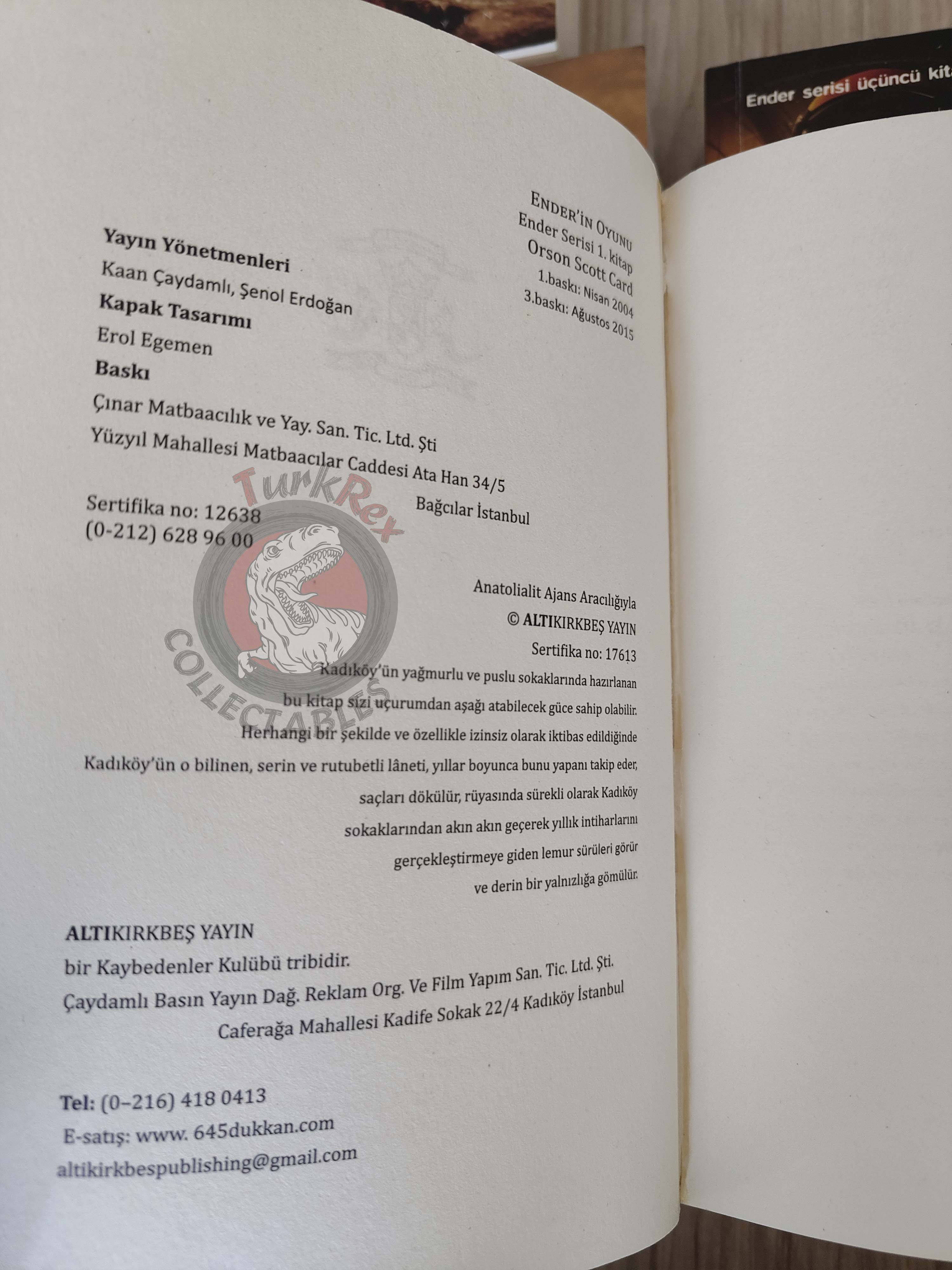 Orson Scott Card – Ender’s Game Turkish Book Turkey Complete Set
