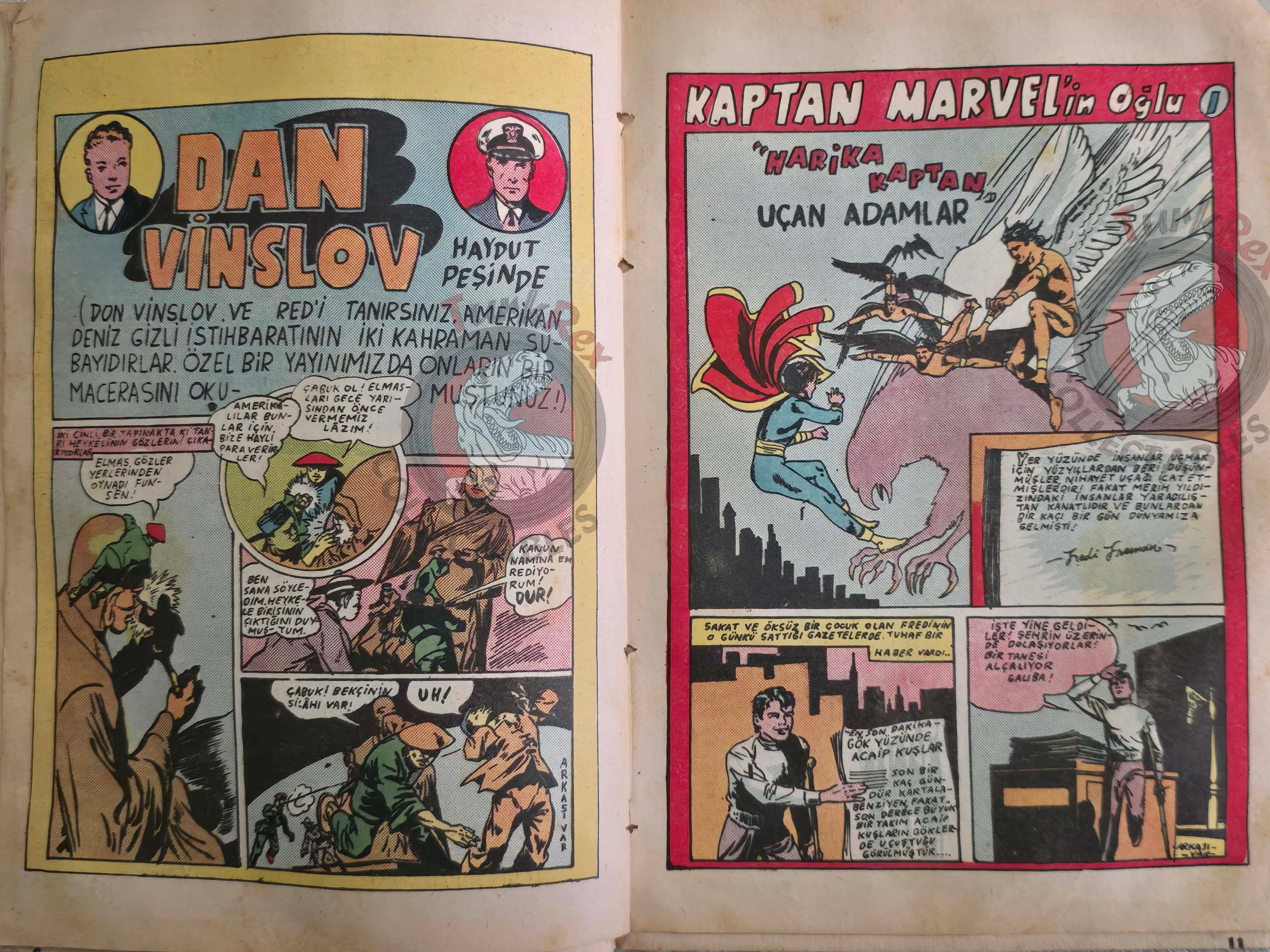 Çocuk Alemi #18 Captain Marvel Jr 1947 Don Winslow of the Navy Turkish Comic Turkey