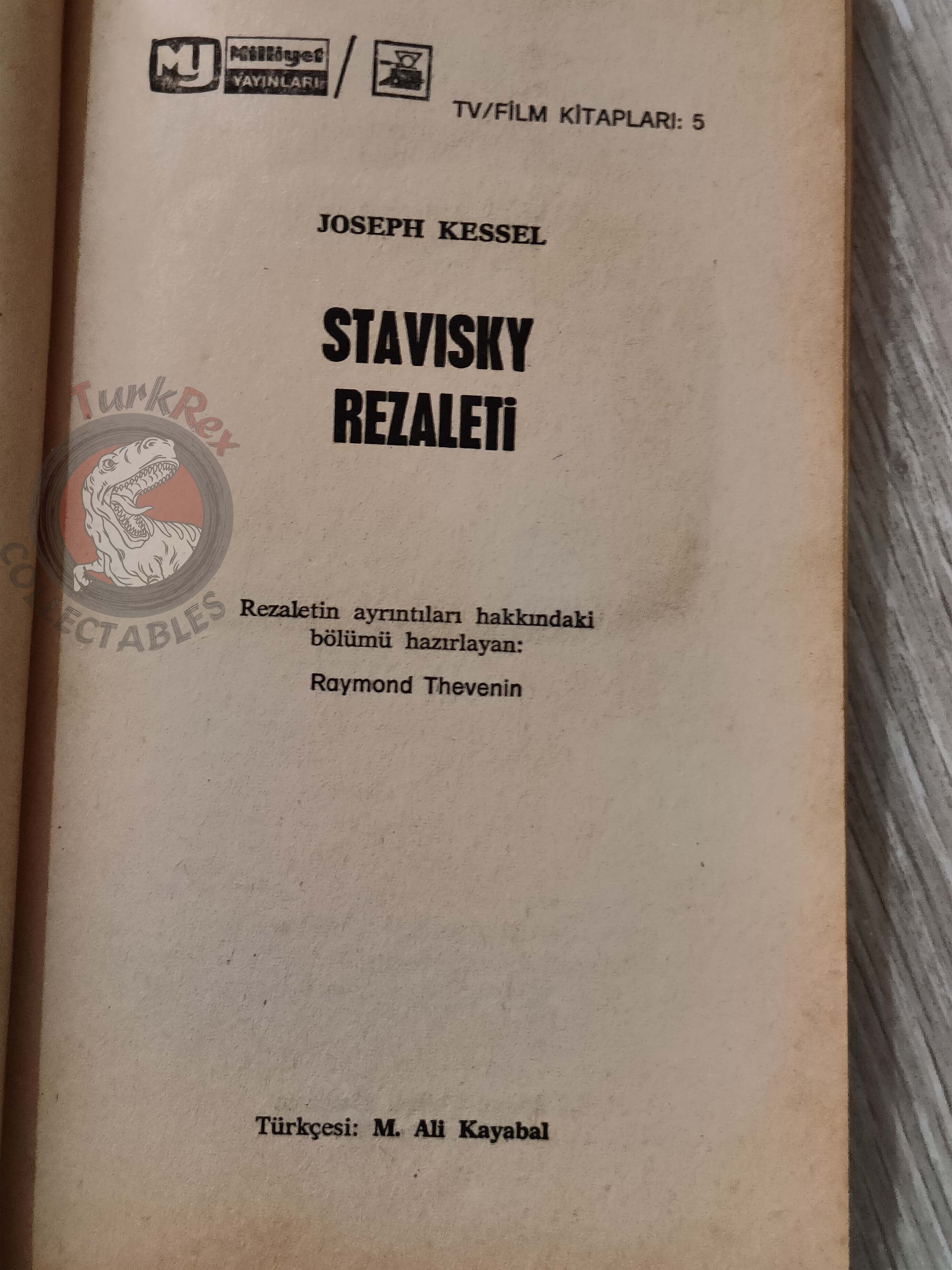 Joseph Kessel – Stavisky, l’homme que j’ai connu 1976 1st Turkish Book Turkey