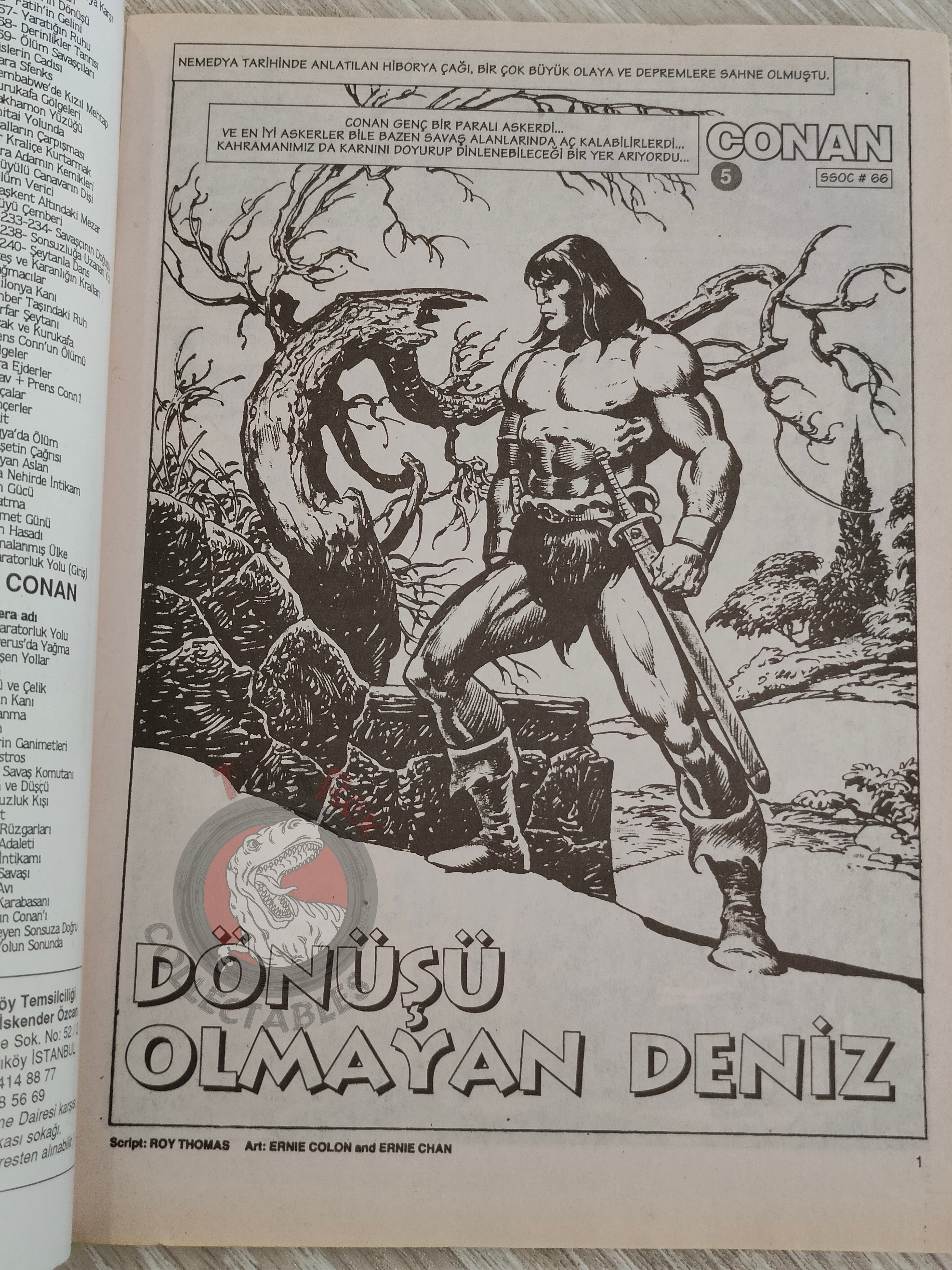 Conan #5 The Savage Sword of Conan #66 Turkish Comic Turkey The Barbarian #5
