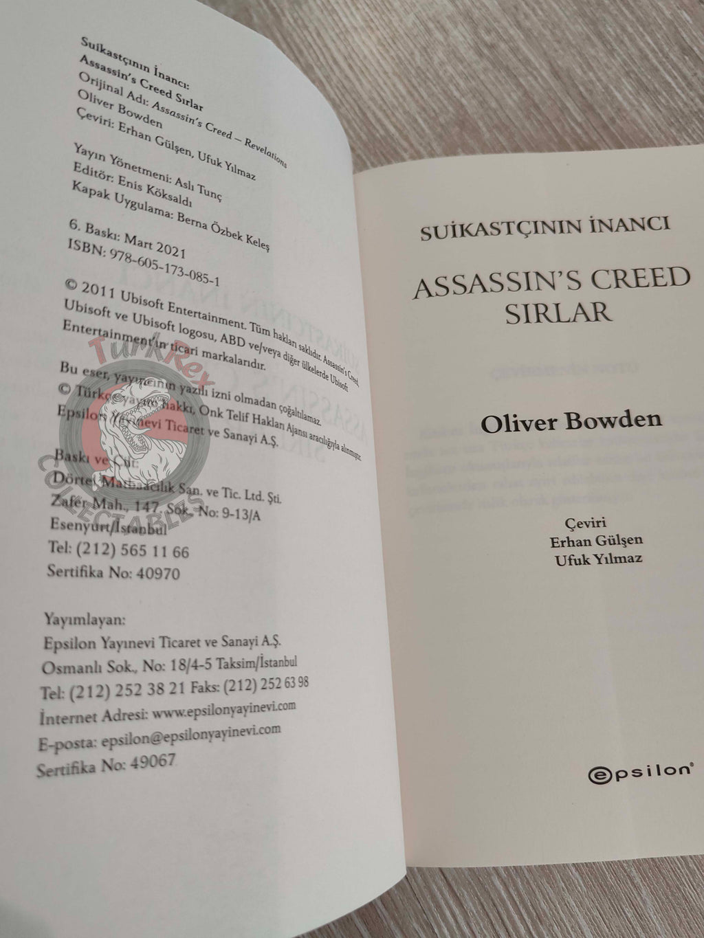 Oliver Bowden – Assassin’s Creed: Revelations 2021 Turkish Book Turkey