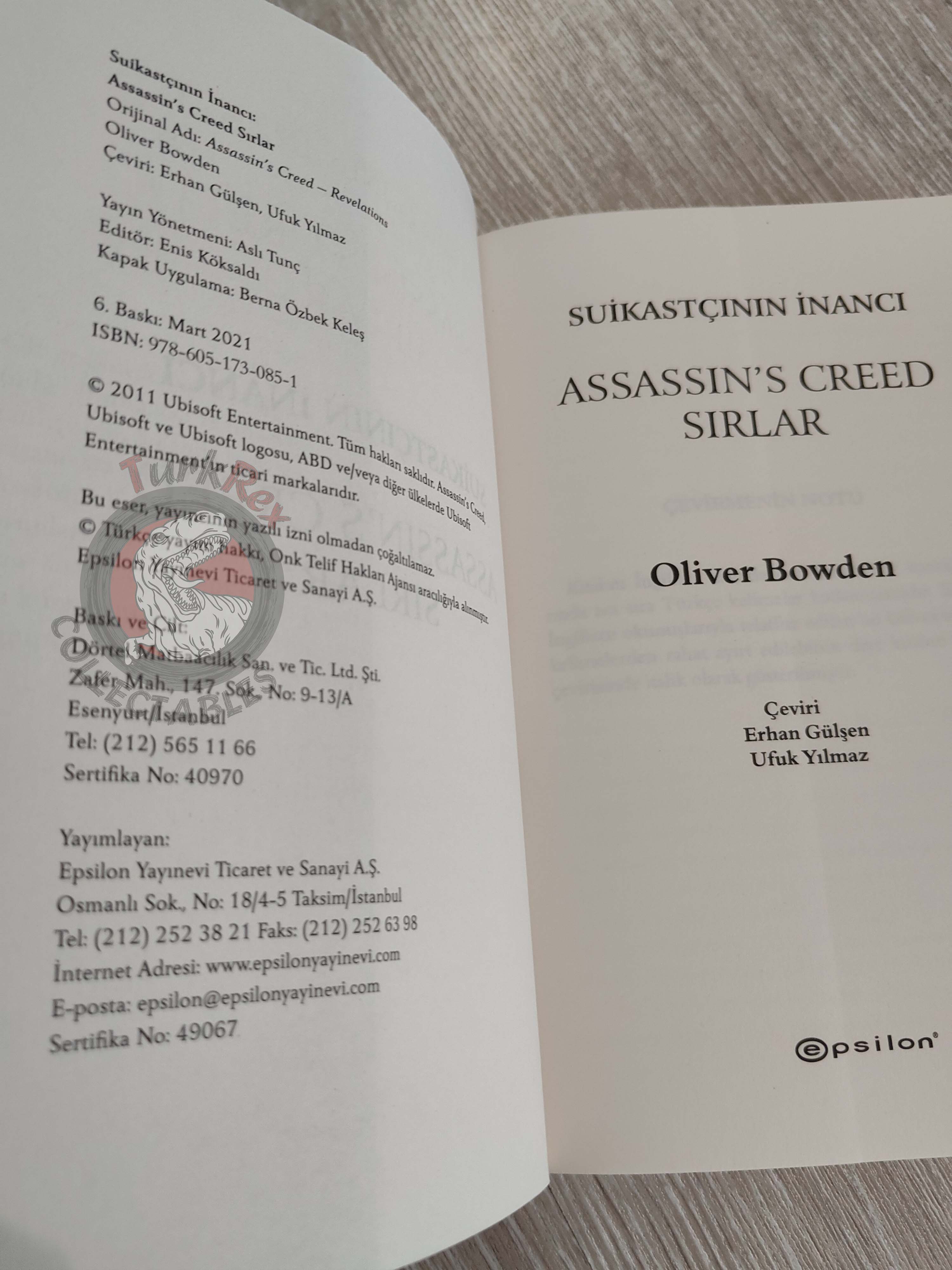 Oliver Bowden – Assassin’s Creed: Revelations 2021 Turkish Book Turkey