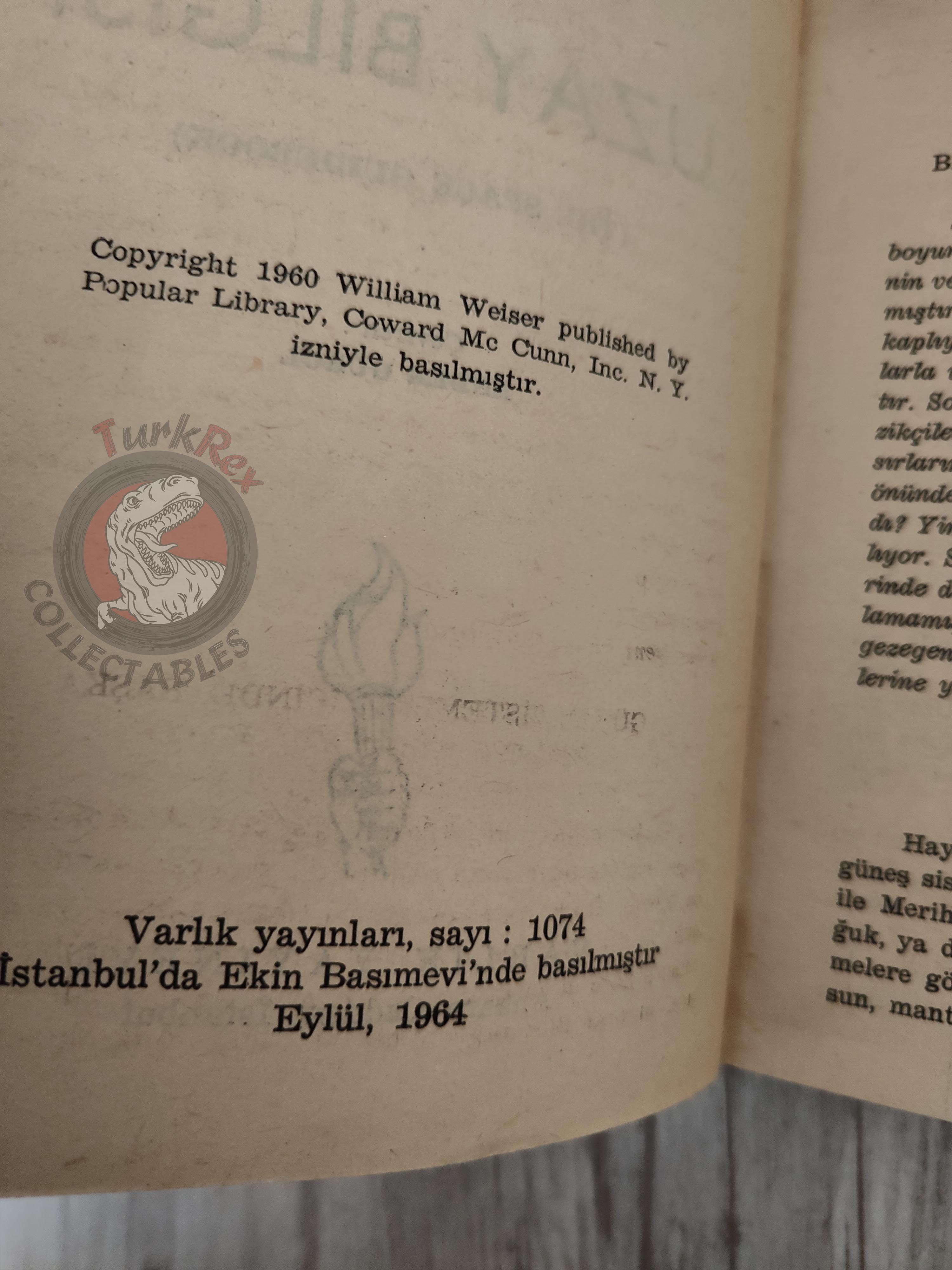 William J. Weiser – The Space Guidebook 1964 1st Turkish Book Turkey