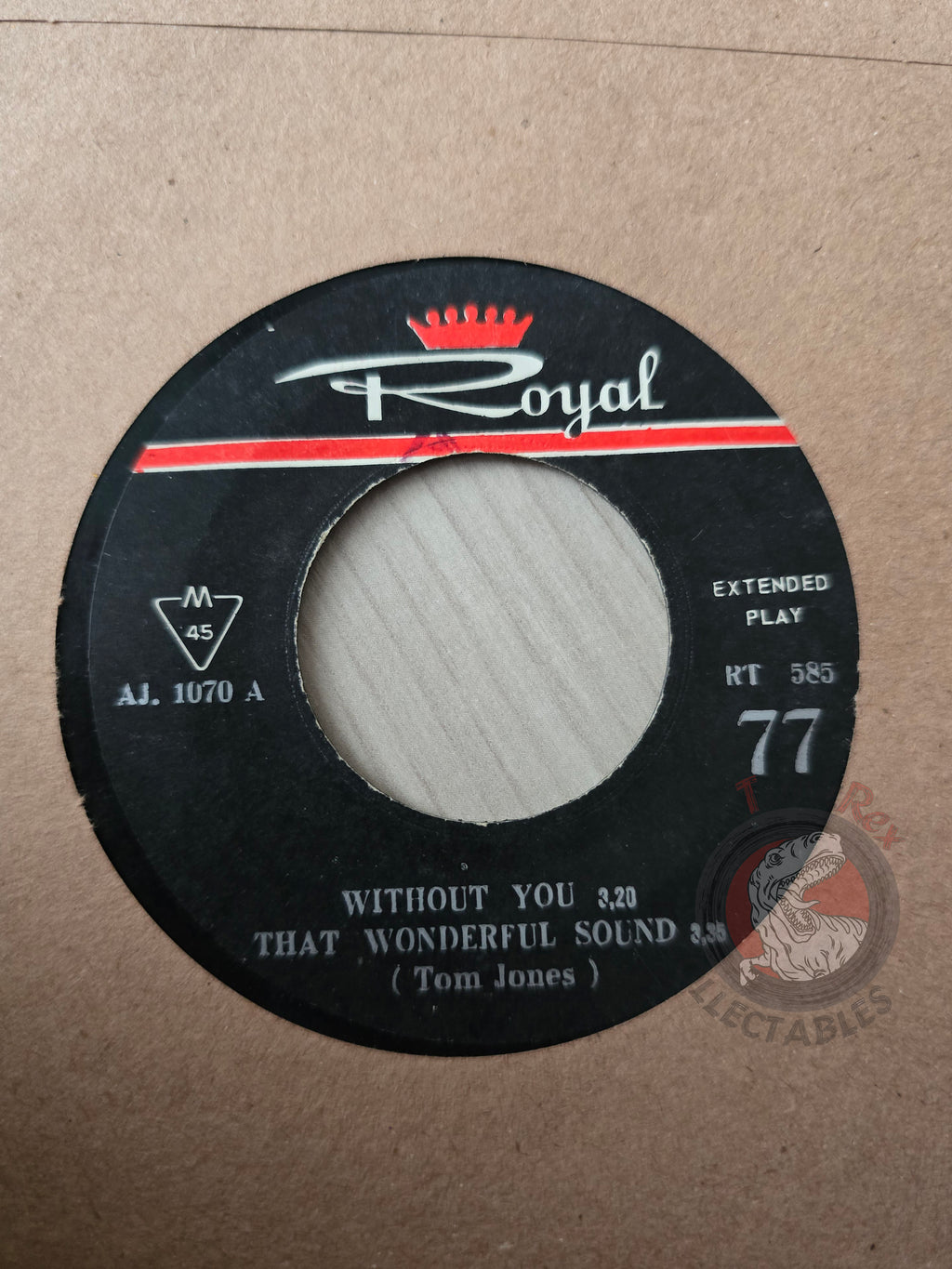 Tom Jones – Without You 7" Iran Pressing Vinyl Iranian Edition