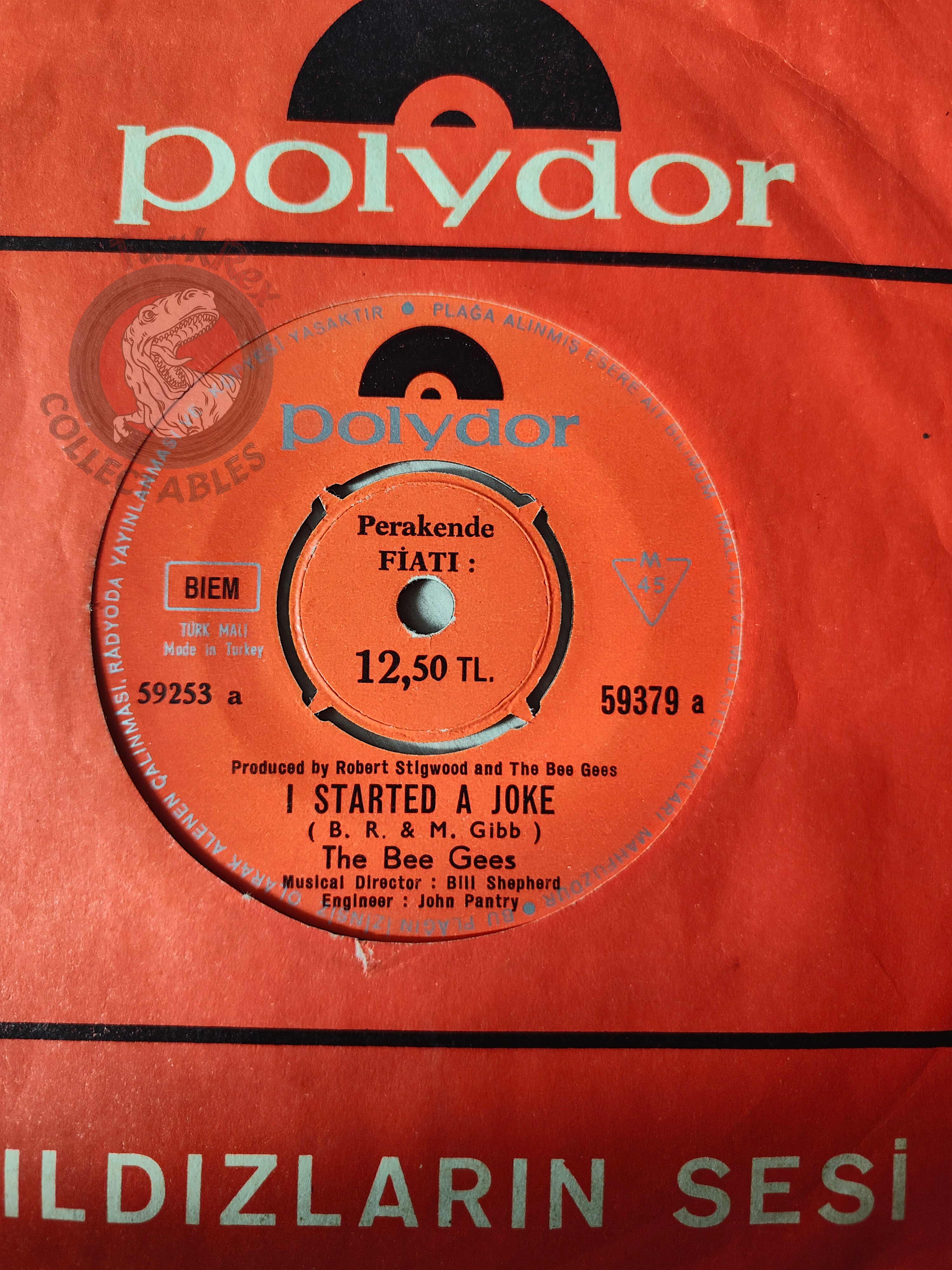 The Bee Gees – I Started A Joke 7" Turkish Pressing Vinyl Turkey Edition