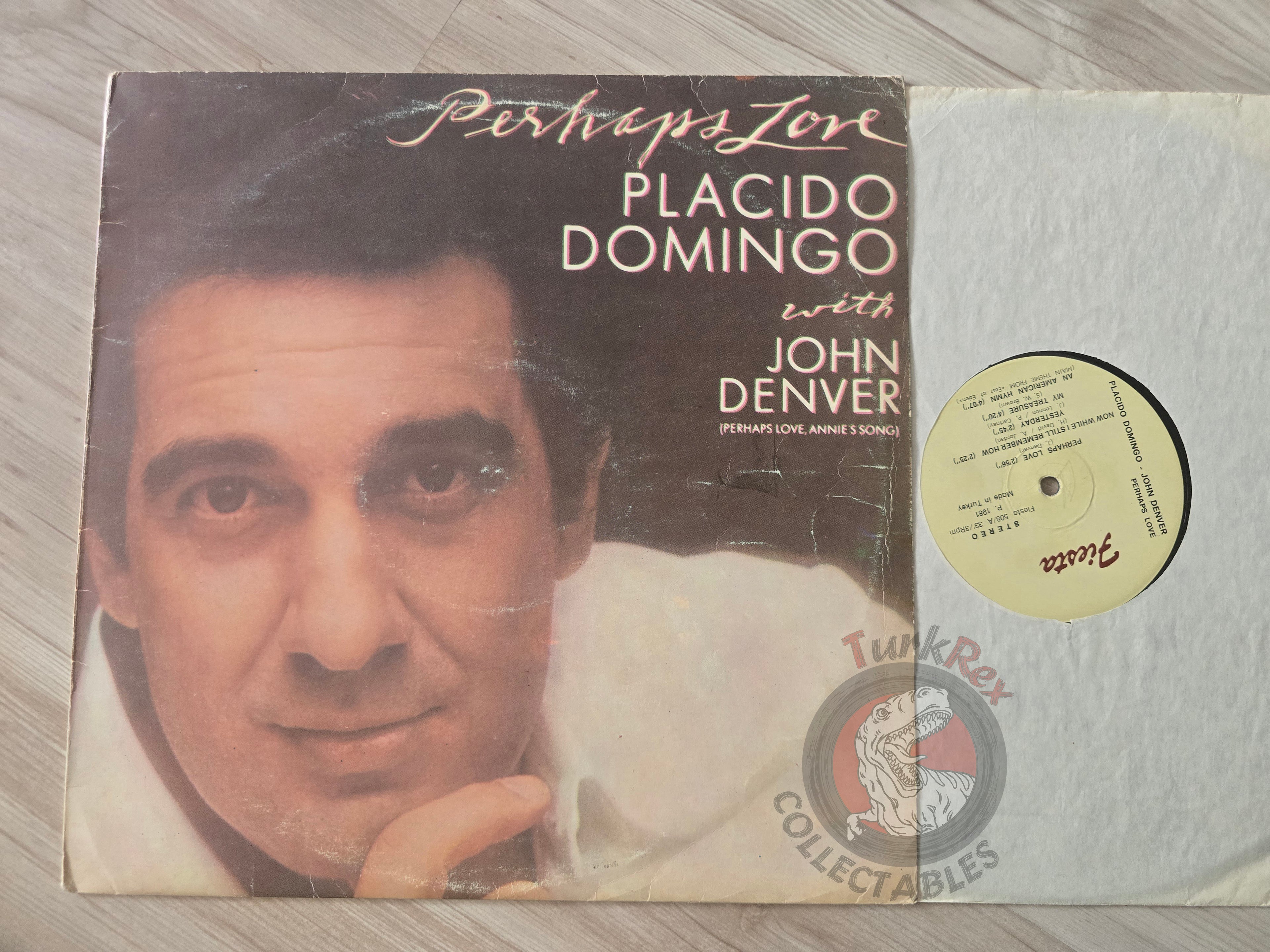 Placido Domingo With John Denver – Perhaps Love Turkish Pressing Vinyl Turkey Edition