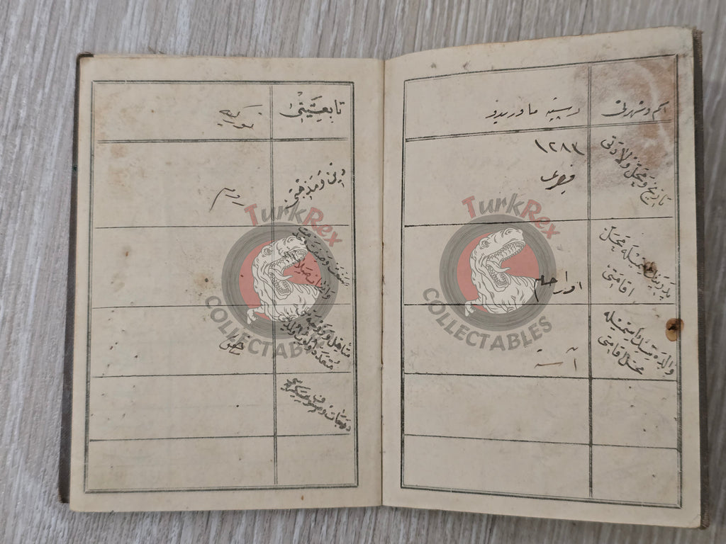 Ottoman Identity Document 1927 Kayseri Greek Rum Citizen Greece with photo