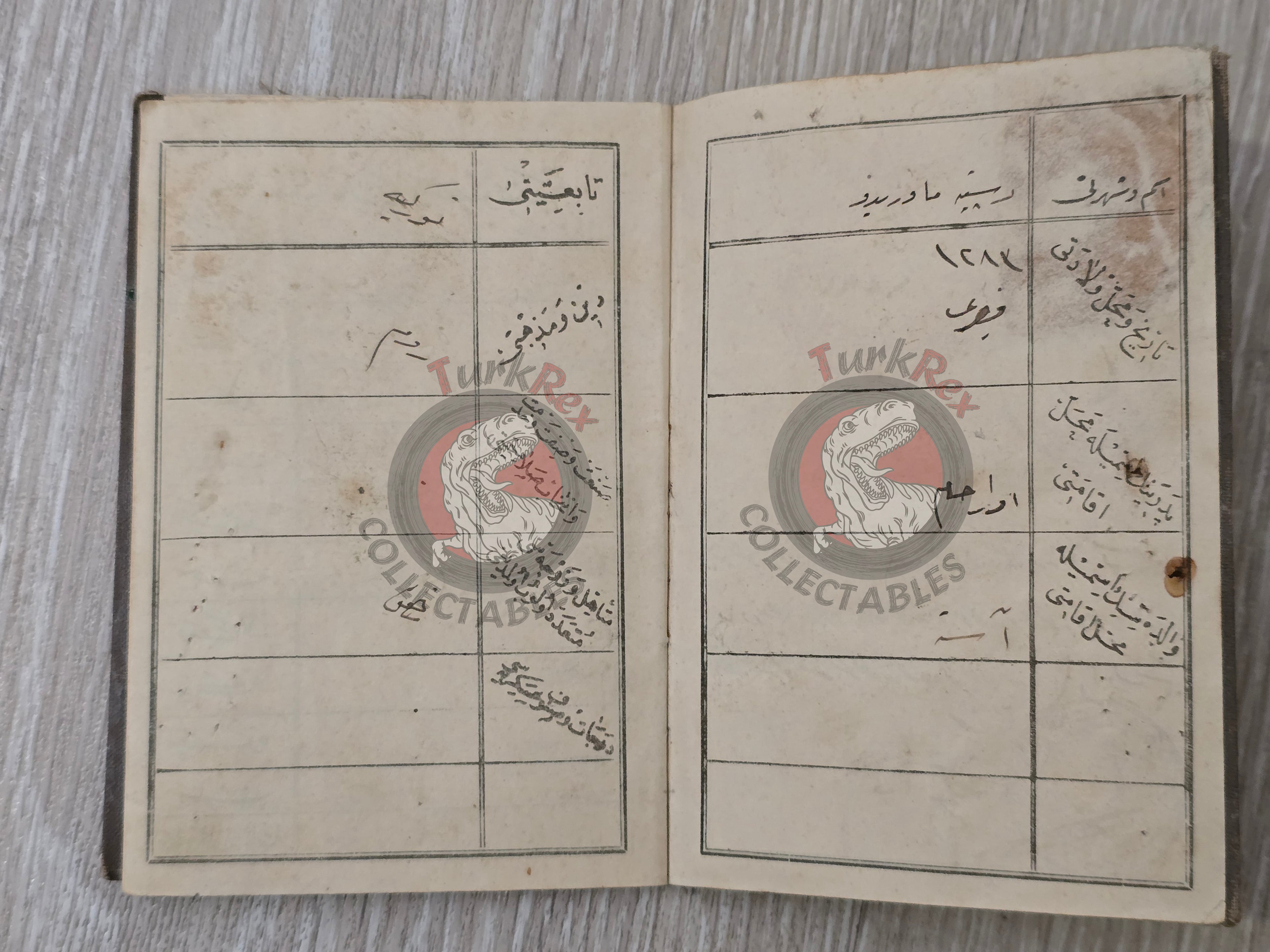 Ottoman Identity Document 1927 Kayseri Greek Rum Citizen Greece with photo
