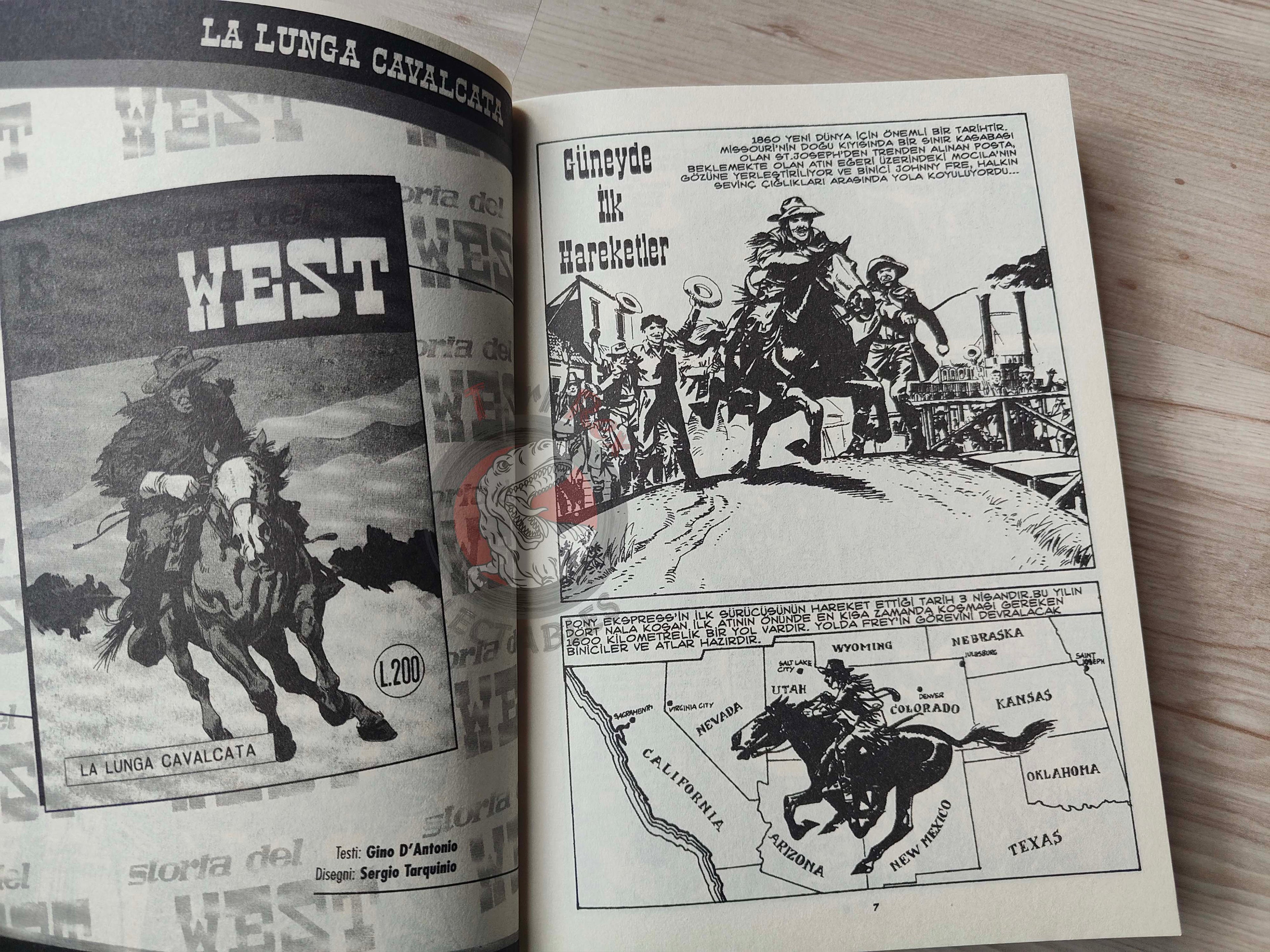Storia del West Vol #6 La Lunga Cavalcata Turkish Comic Turkey #21 #22 #23 #24