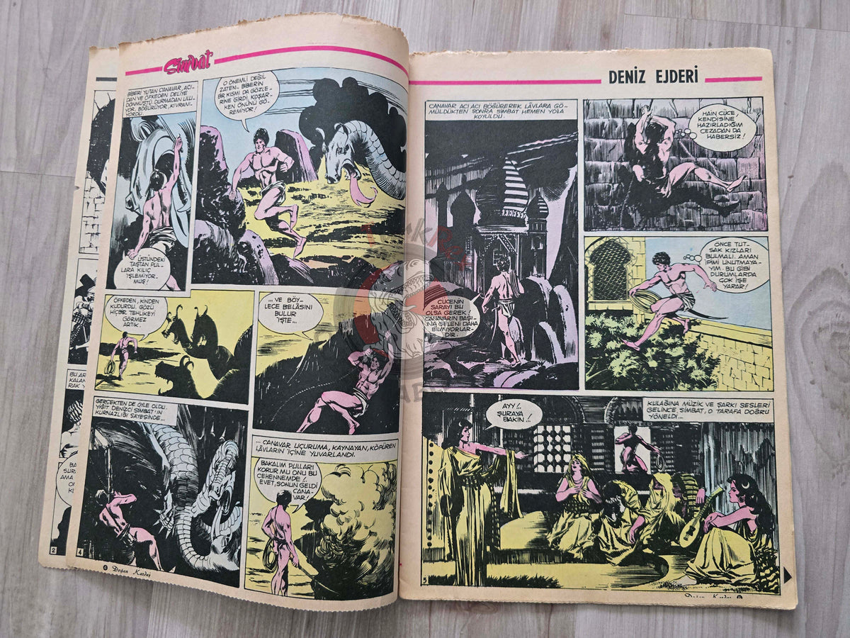 Doğan Kardeş 1971 Magazine #33 Turkish Comic Turkey Sinbad the Sailor Alice In Wonderland