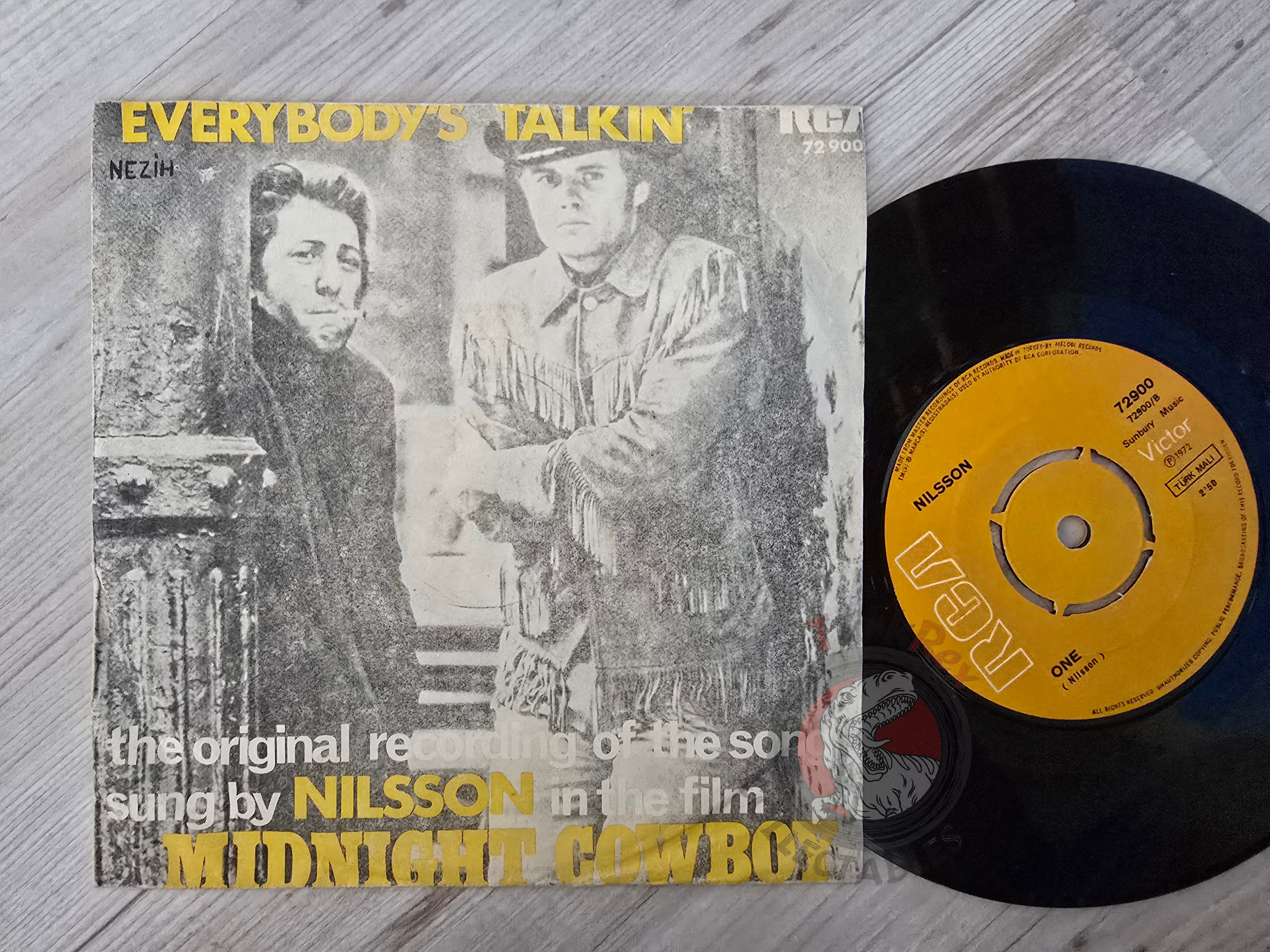 Nilsson – Everybody's Talkin' / One OST 7" Turkish Pressing Vinyl Turkey Edition 2